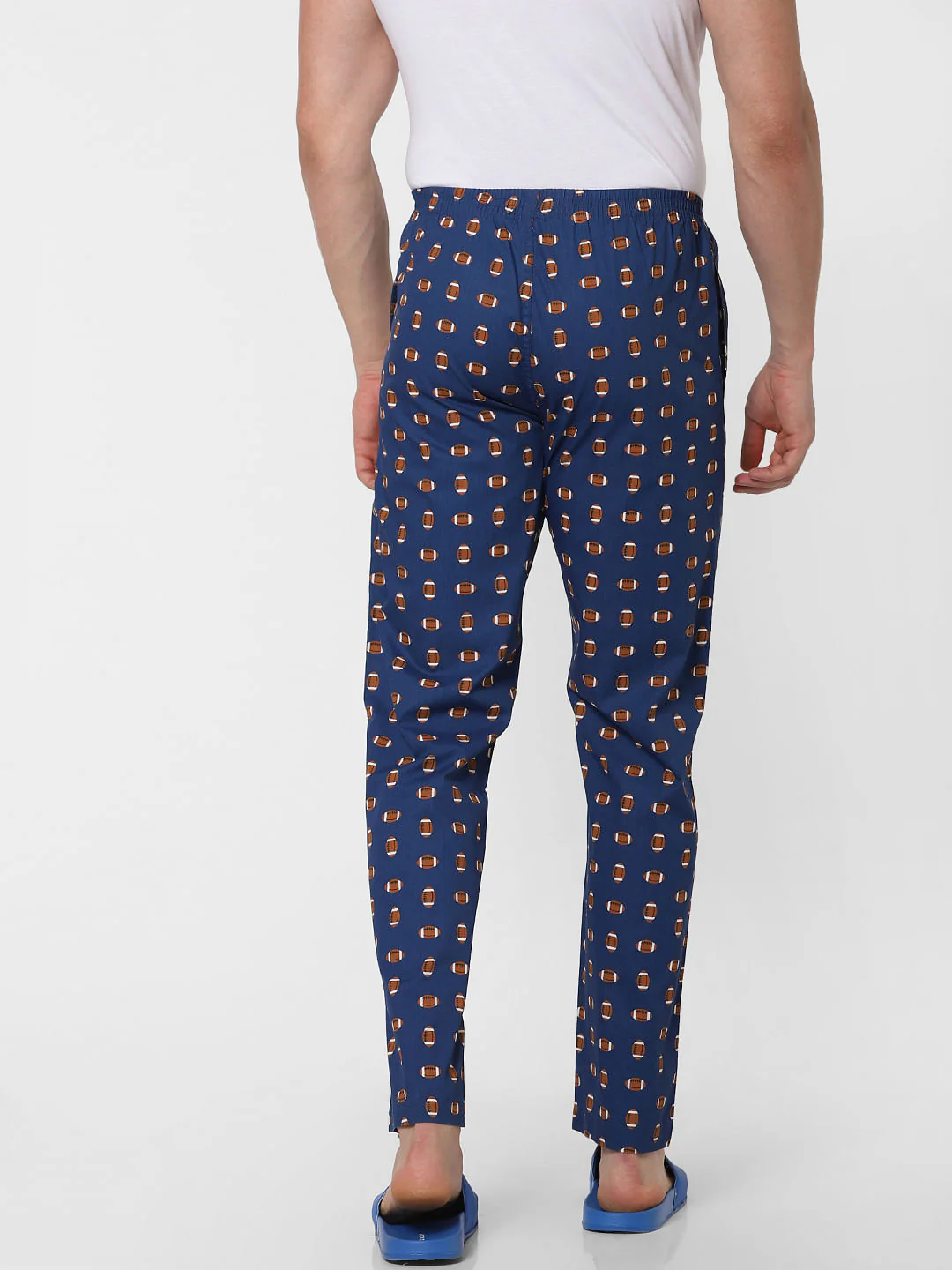 Blue Rugby Ball Print Pyjama - Image 4