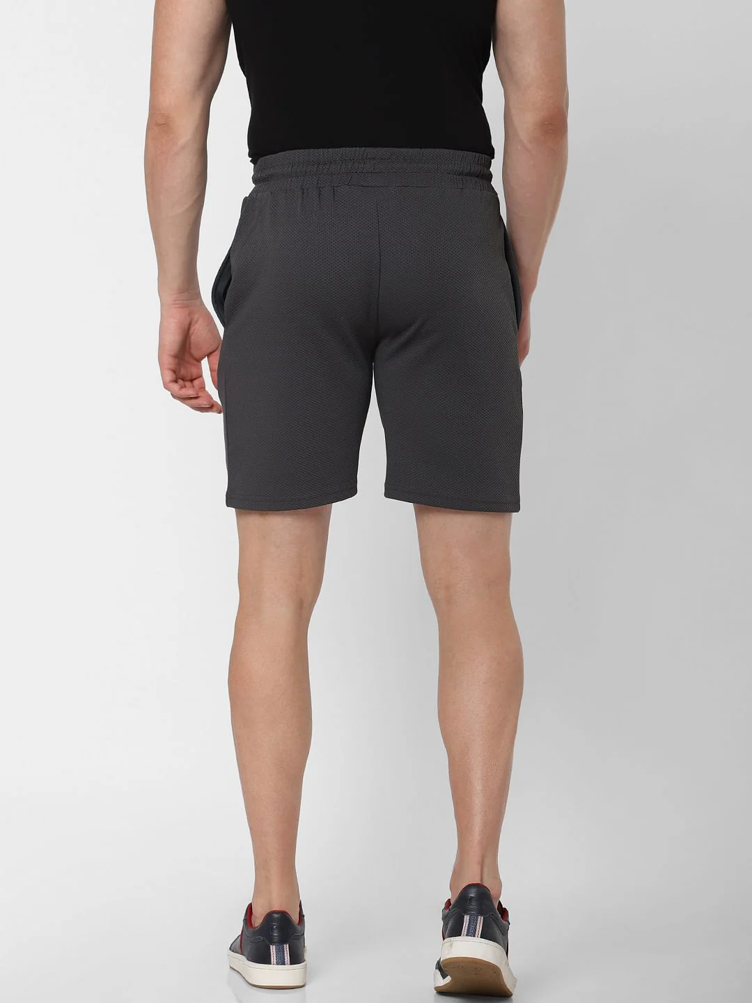 Dark Grey Logo Print Sweatshorts - Image 4