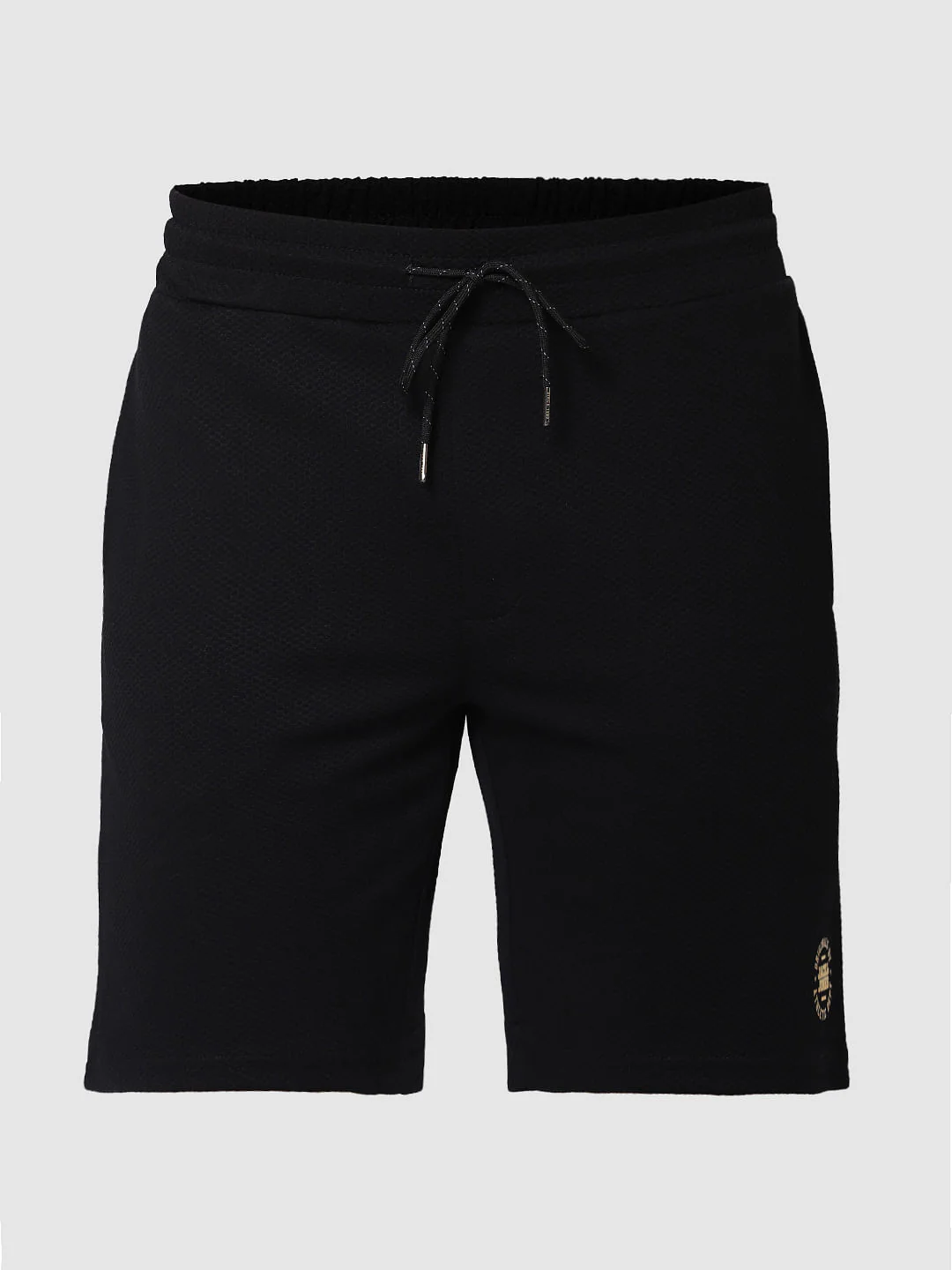 Black Logo Print Sweatshorts - Image 6