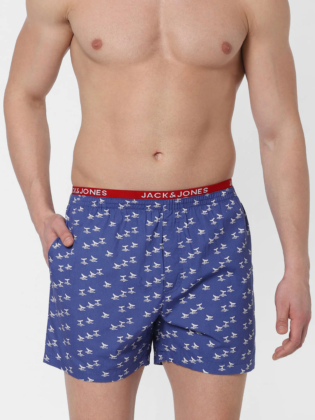 Blue Whale Print Boxers