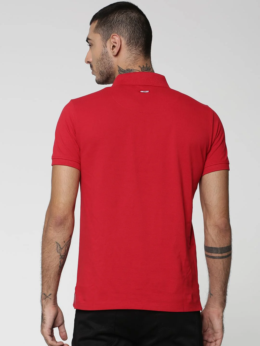 Bright Red Cotton Polo - Image 4