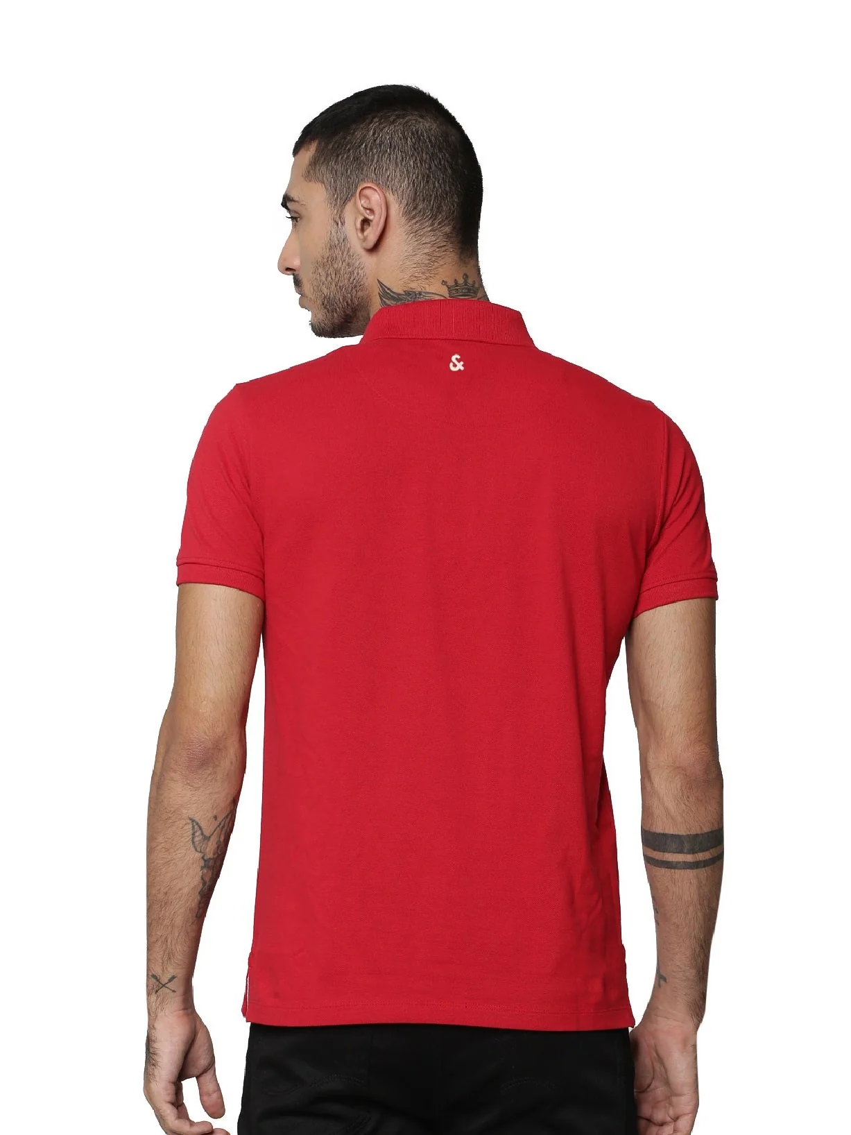 Bright Red Cotton Polo - Image 6