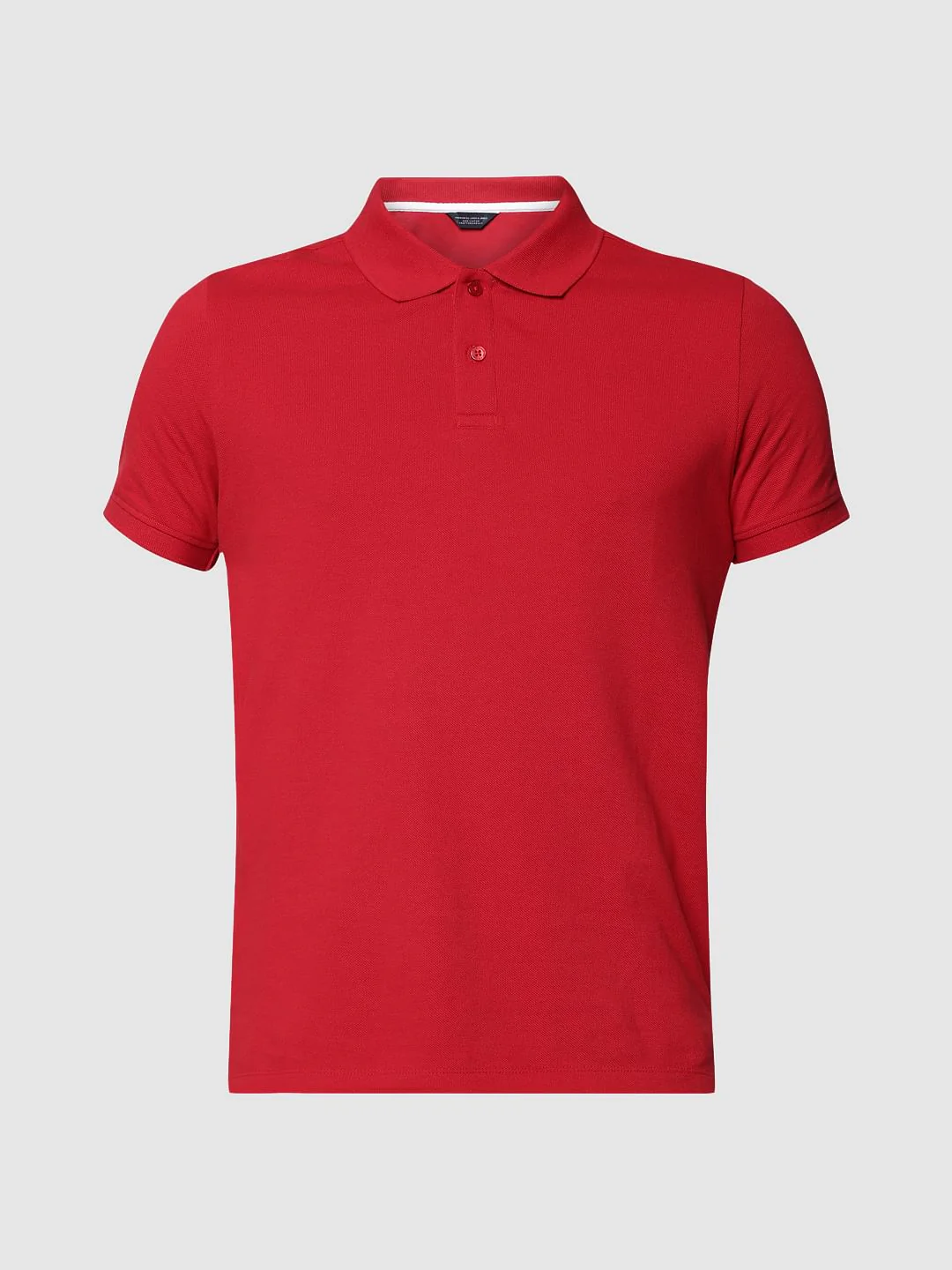Bright Red Cotton Polo - Image 7