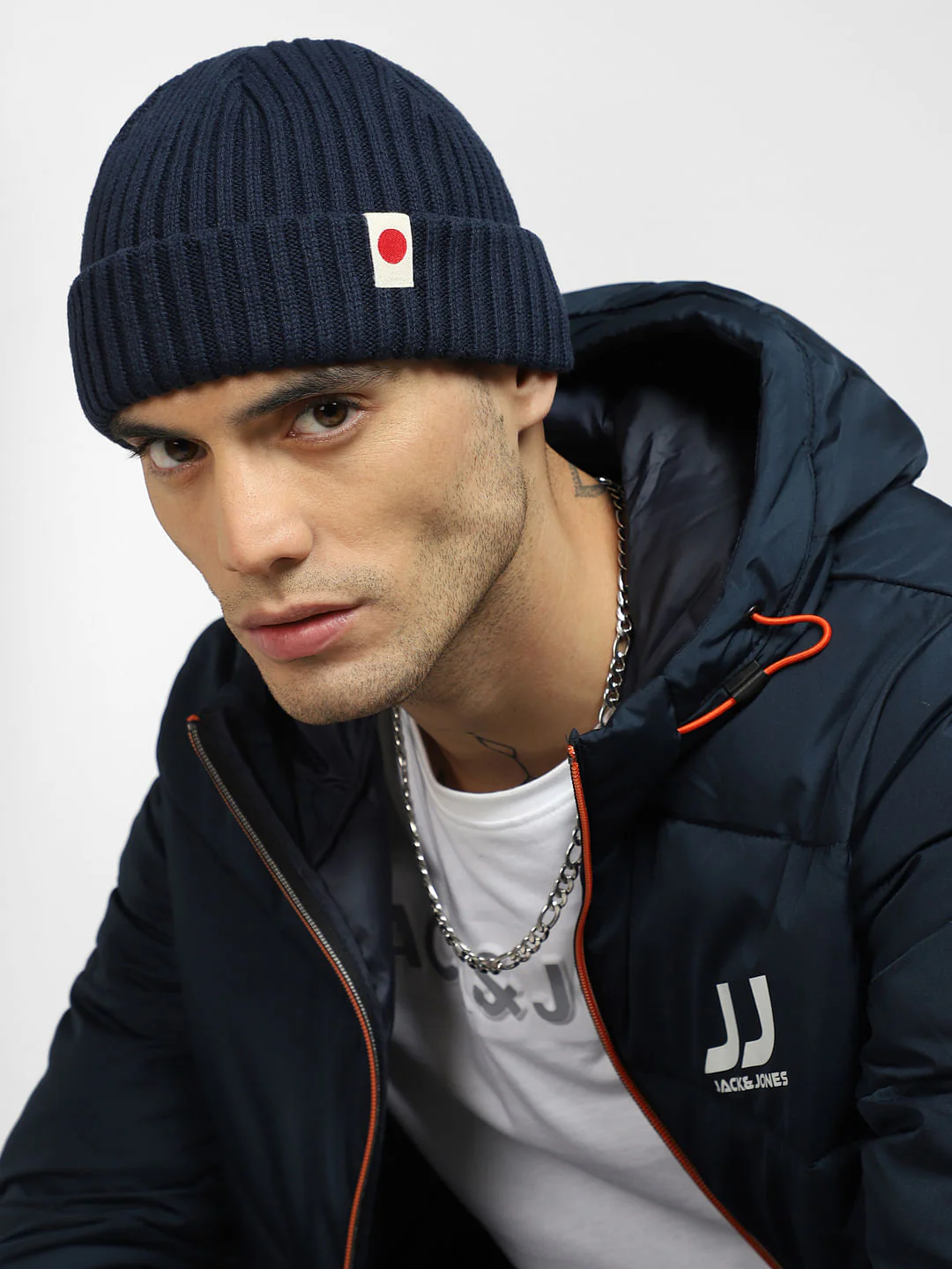 Navy Blue Ribbed Beanie