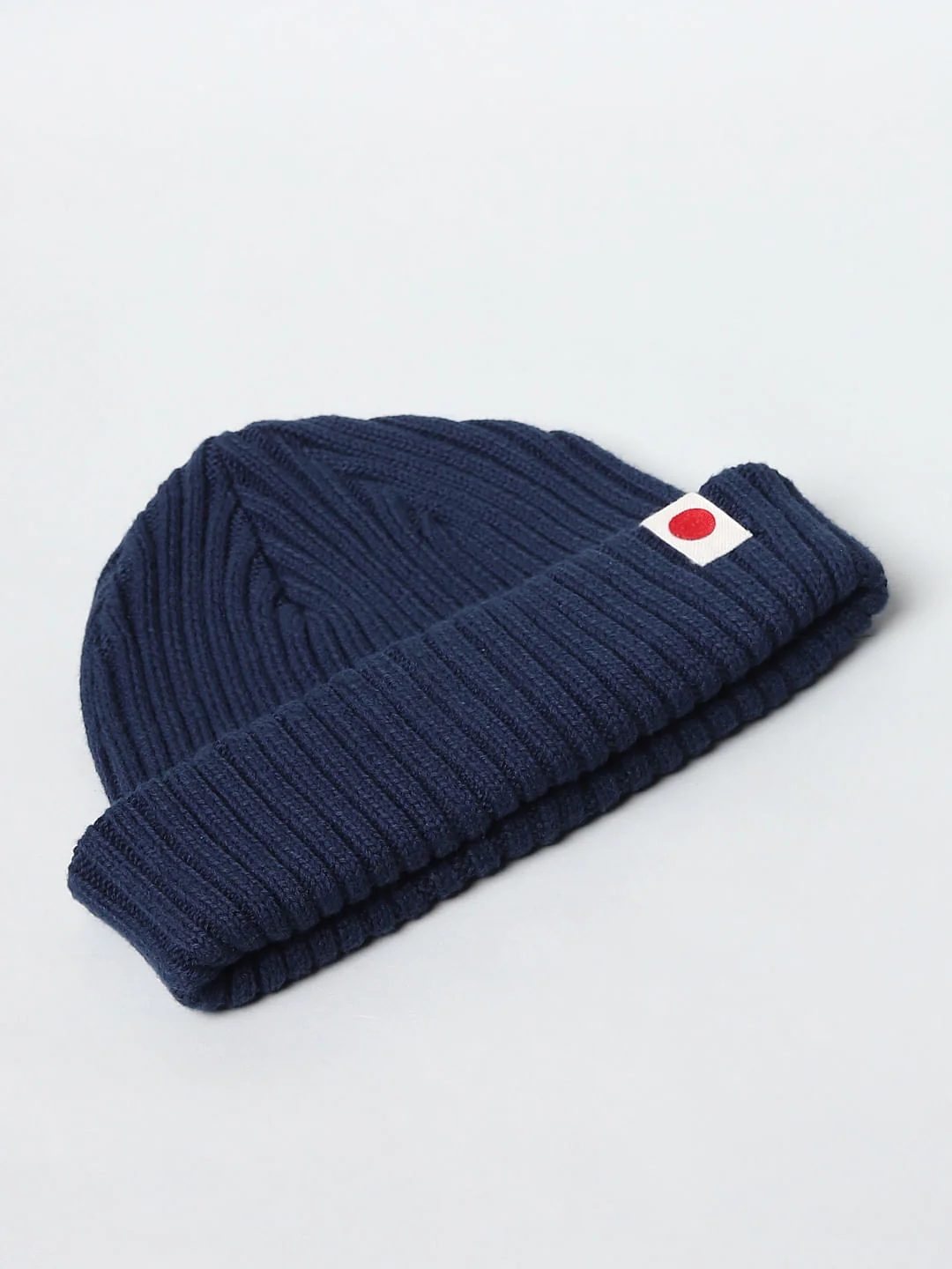 Navy Blue Ribbed Beanie - Image 4