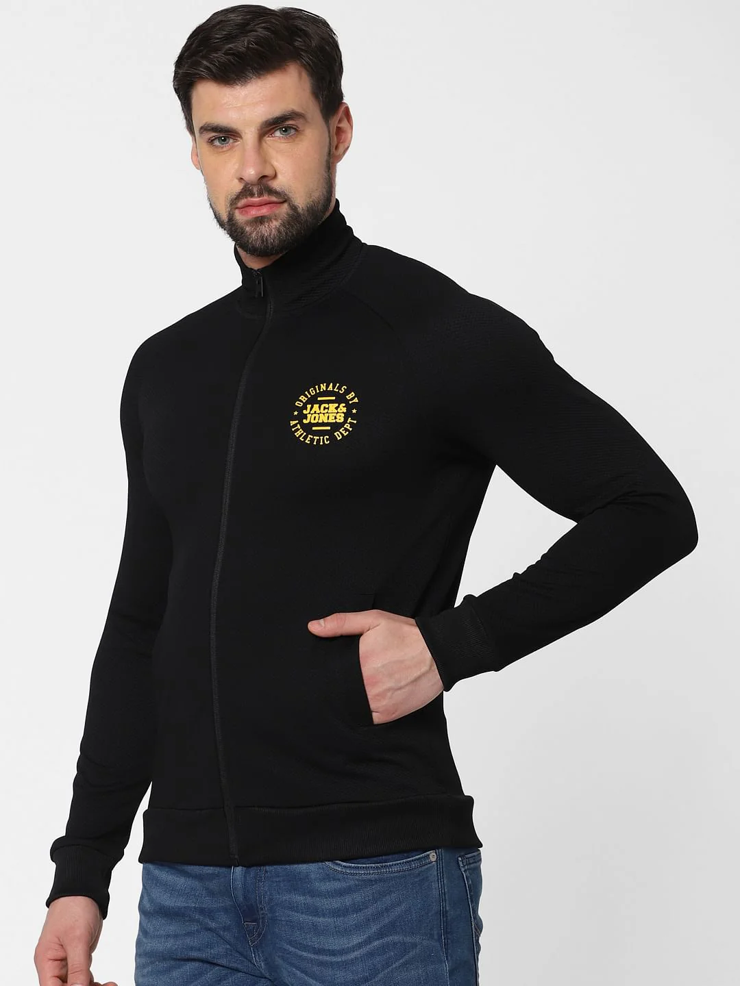 Black Zip Up Sweatshirt - Image 2