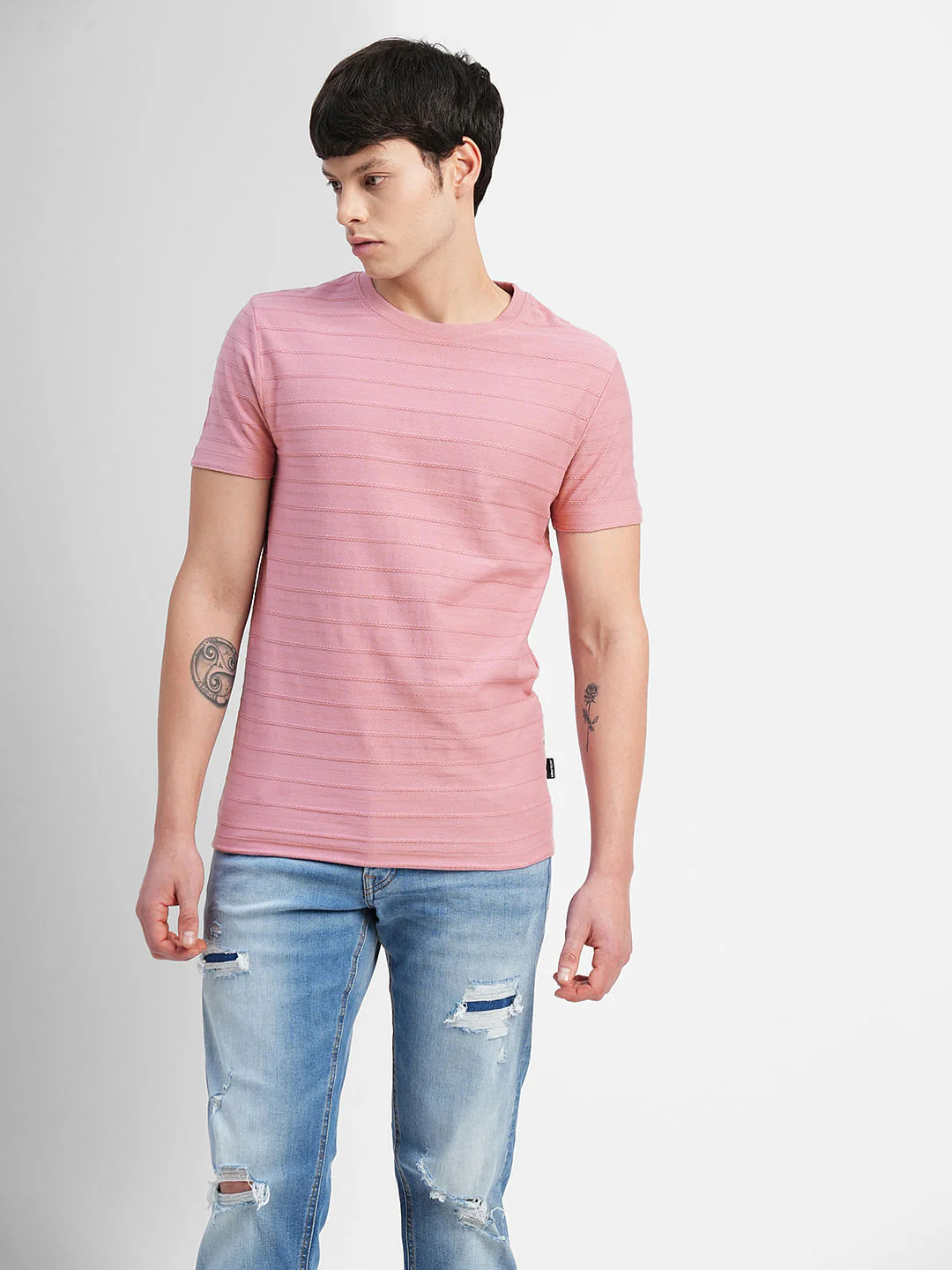 Pink Crew Neck T-shirt - Image 2