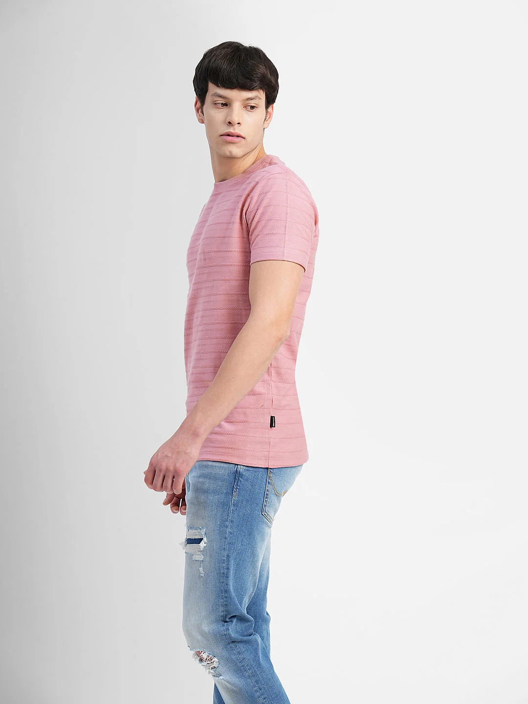 Pink Crew Neck T-shirt - Image 3
