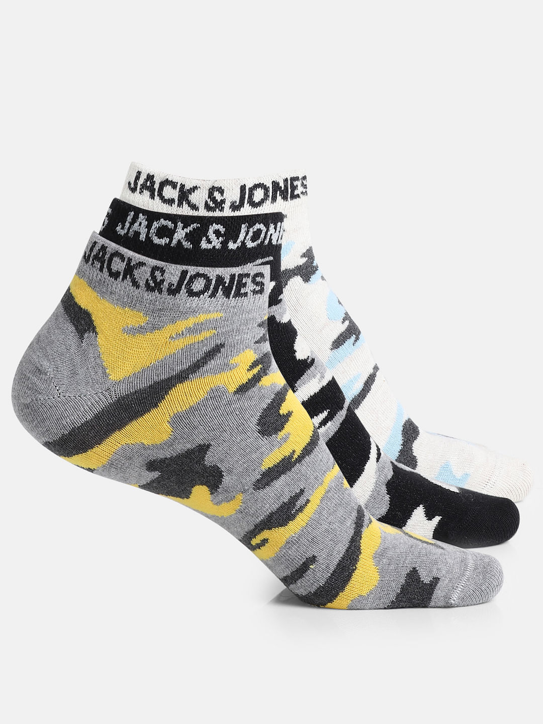 Pack of 3 Camo Print Ankle Length Socks