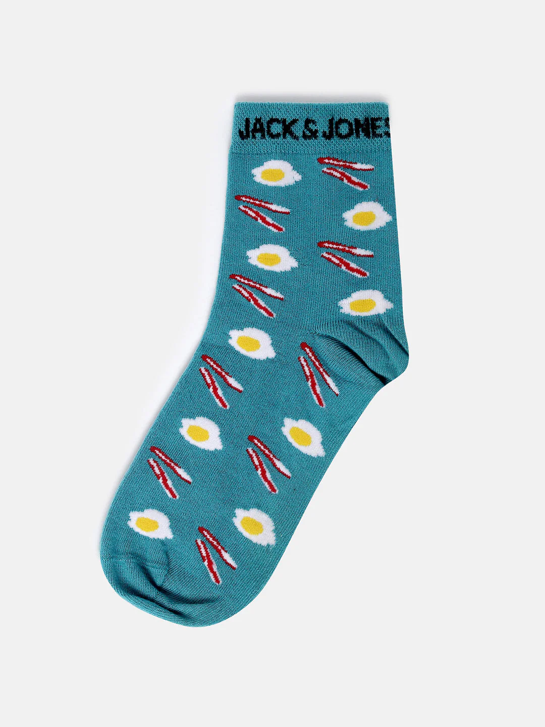 Teal Printed Mid Calf Length Socks - Image 4