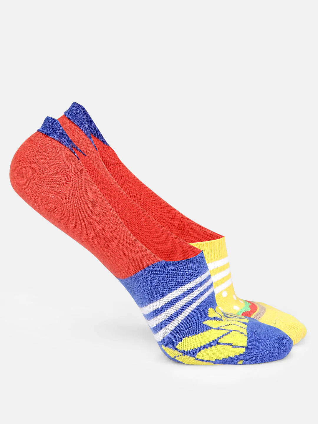 Pack of Two Colourblocked No Show Socks