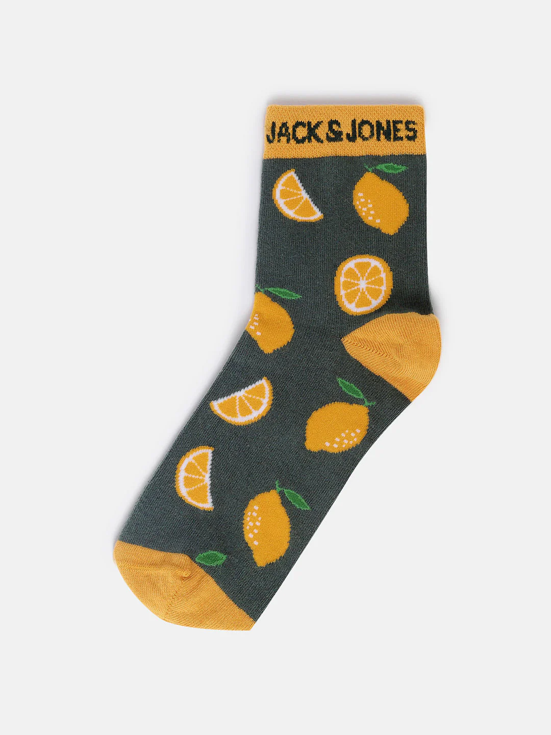Green Printed Mid Calf Length Socks - Image 4