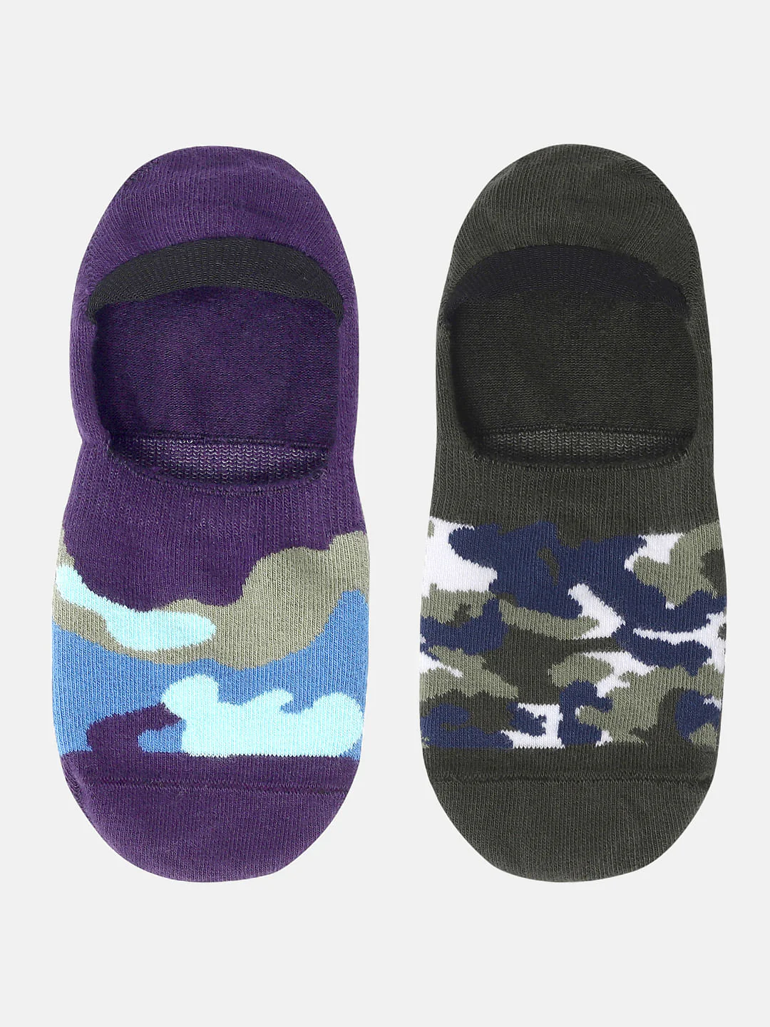 Pack of Two Camo Print No Show Socks - Image 4