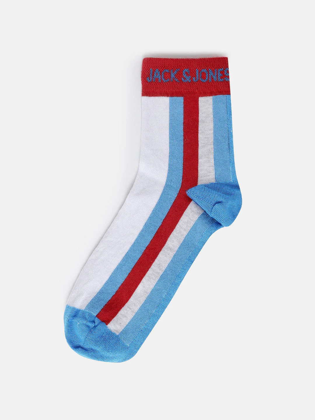 Blue Striped Mid Calf Length Socks - Image 4