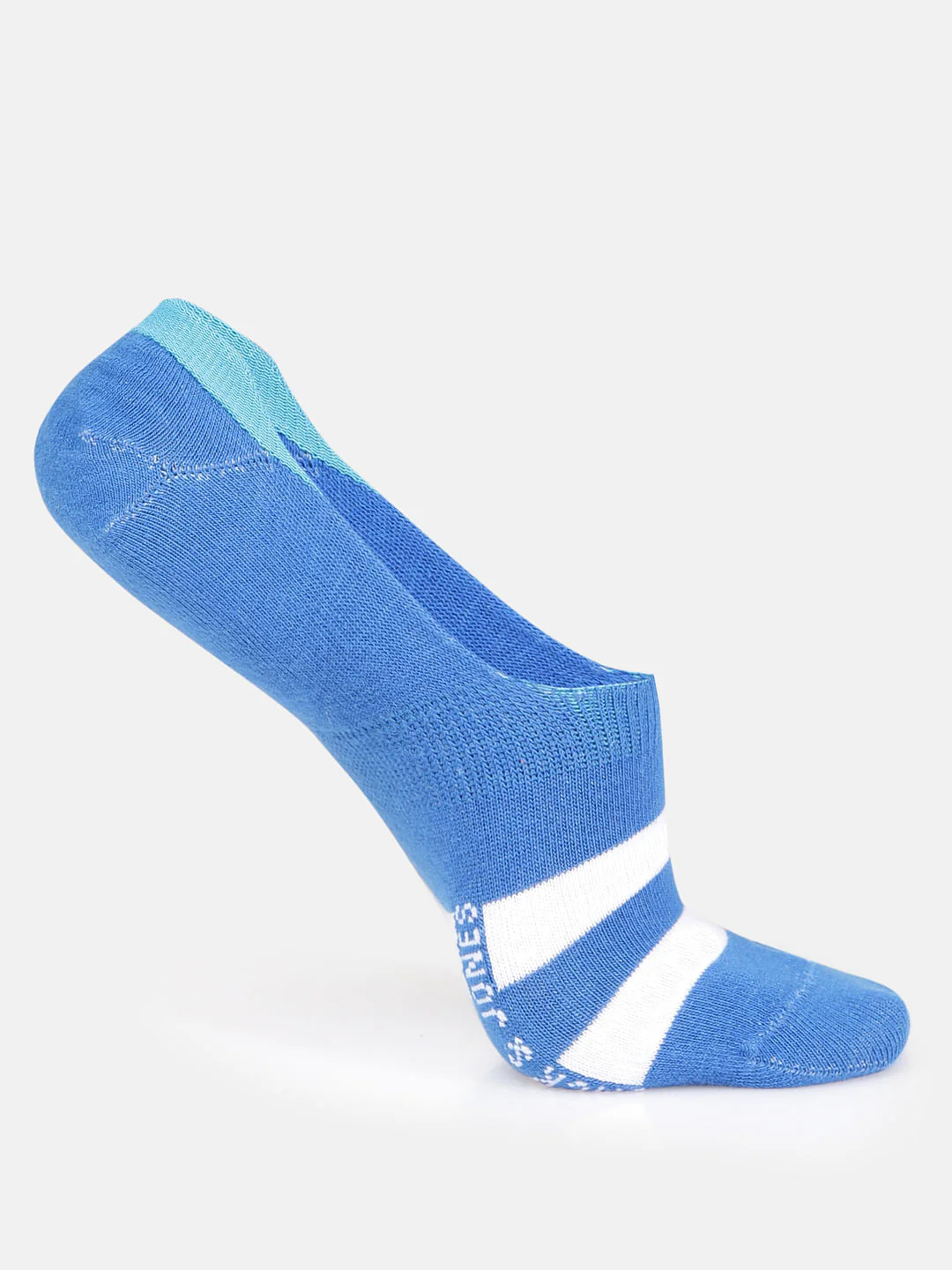 Pack of Three No Show Socks - Black, Blue & White - Image 3