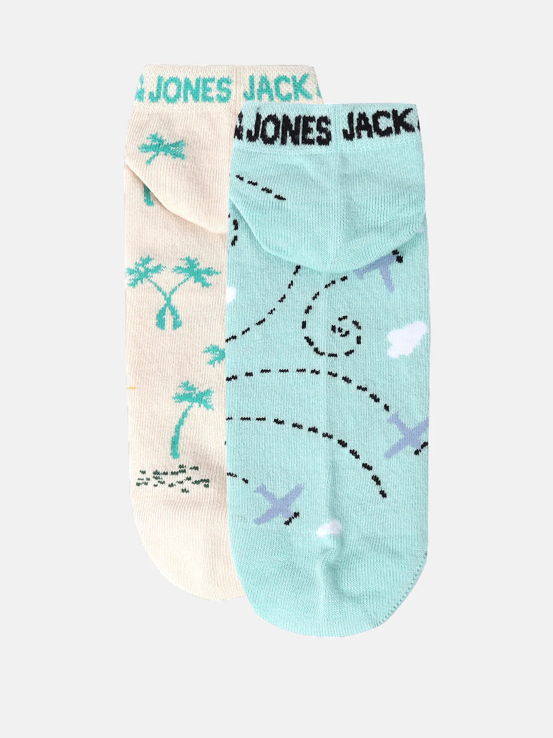 Pack of Two Ankle Length Socks - White & Blue - Image 4