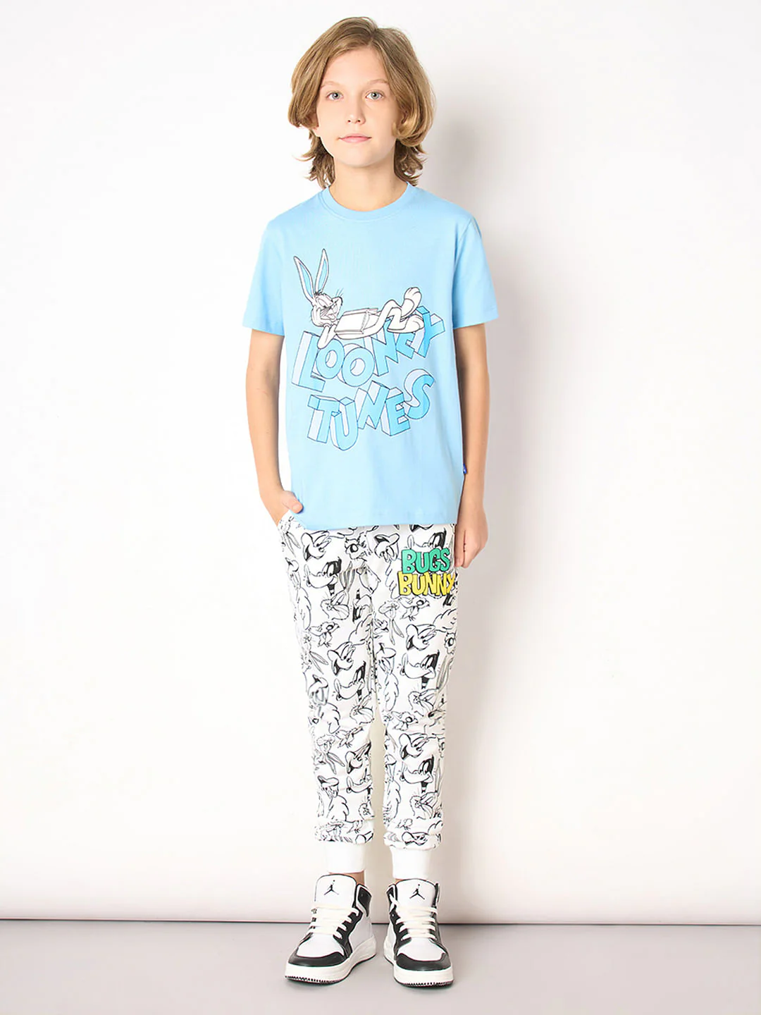 Looney Tunes White Printed Co-ord Set Sweatpants - Image 5