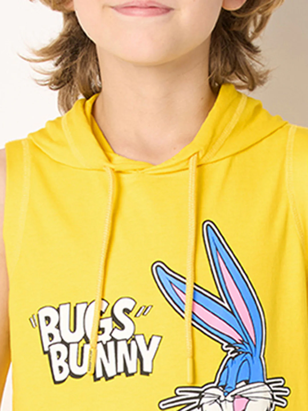 Looney Tunes Yellow Bugs Bunny Hooded T-shirt - Image 6