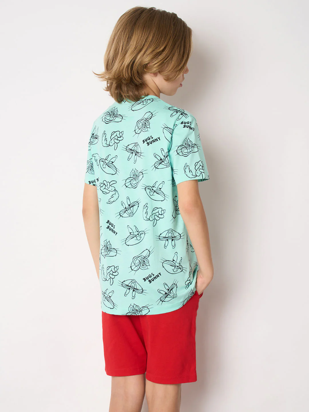Looney Tunes Blue Bugs Bunny Print T-shirt - Image 4