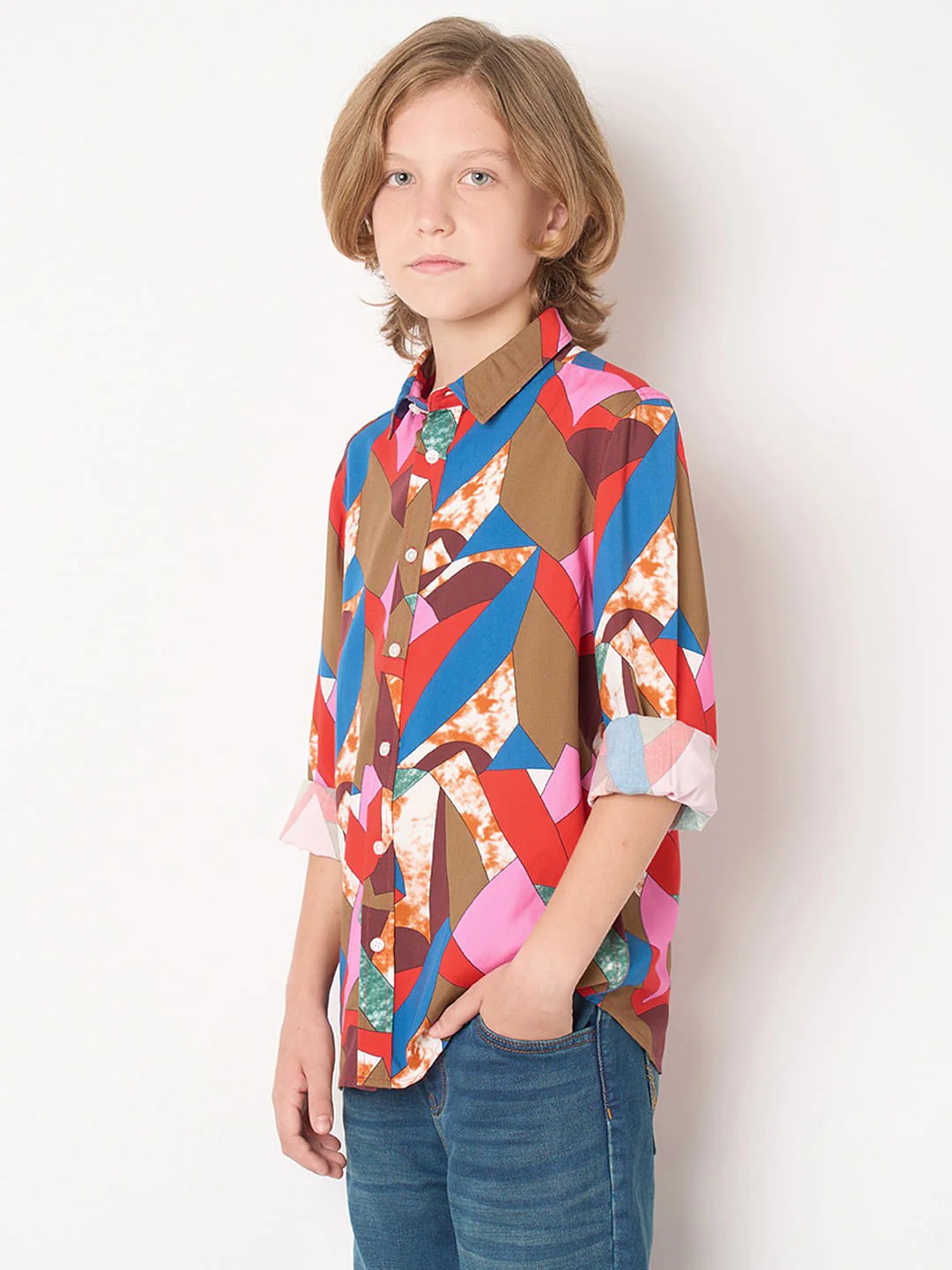 Boys Red Graffiti Print Shirt - Image 3
