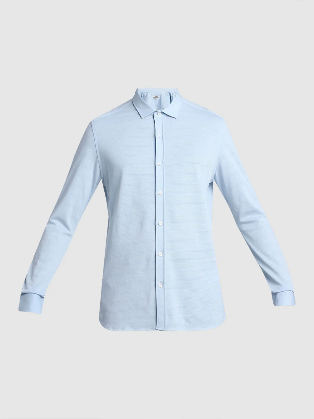 Light Blue Knitted Full Sleeves Shirt - Image 7