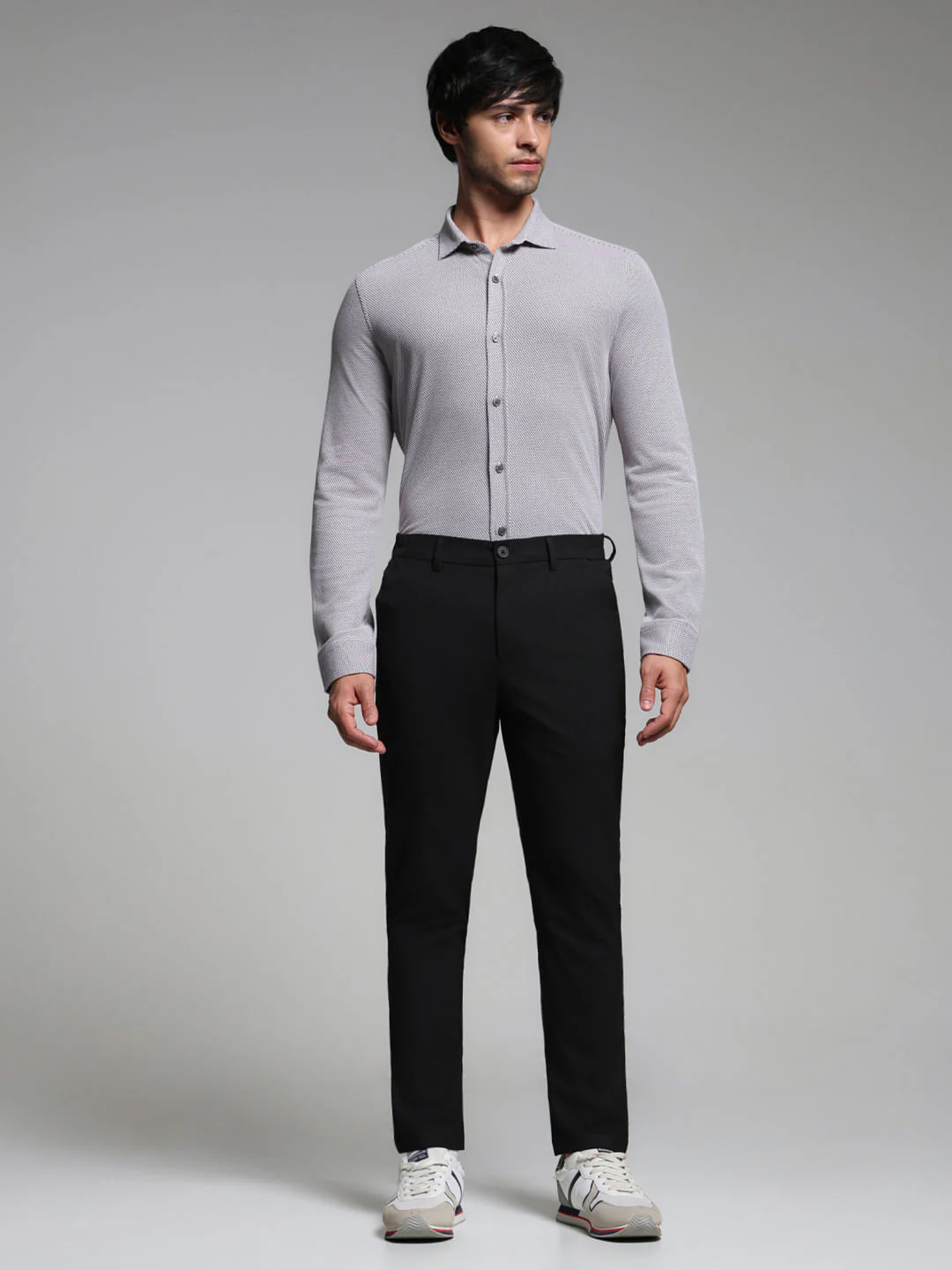Burgundy Dobby Full Sleeves Shirt - Image 6