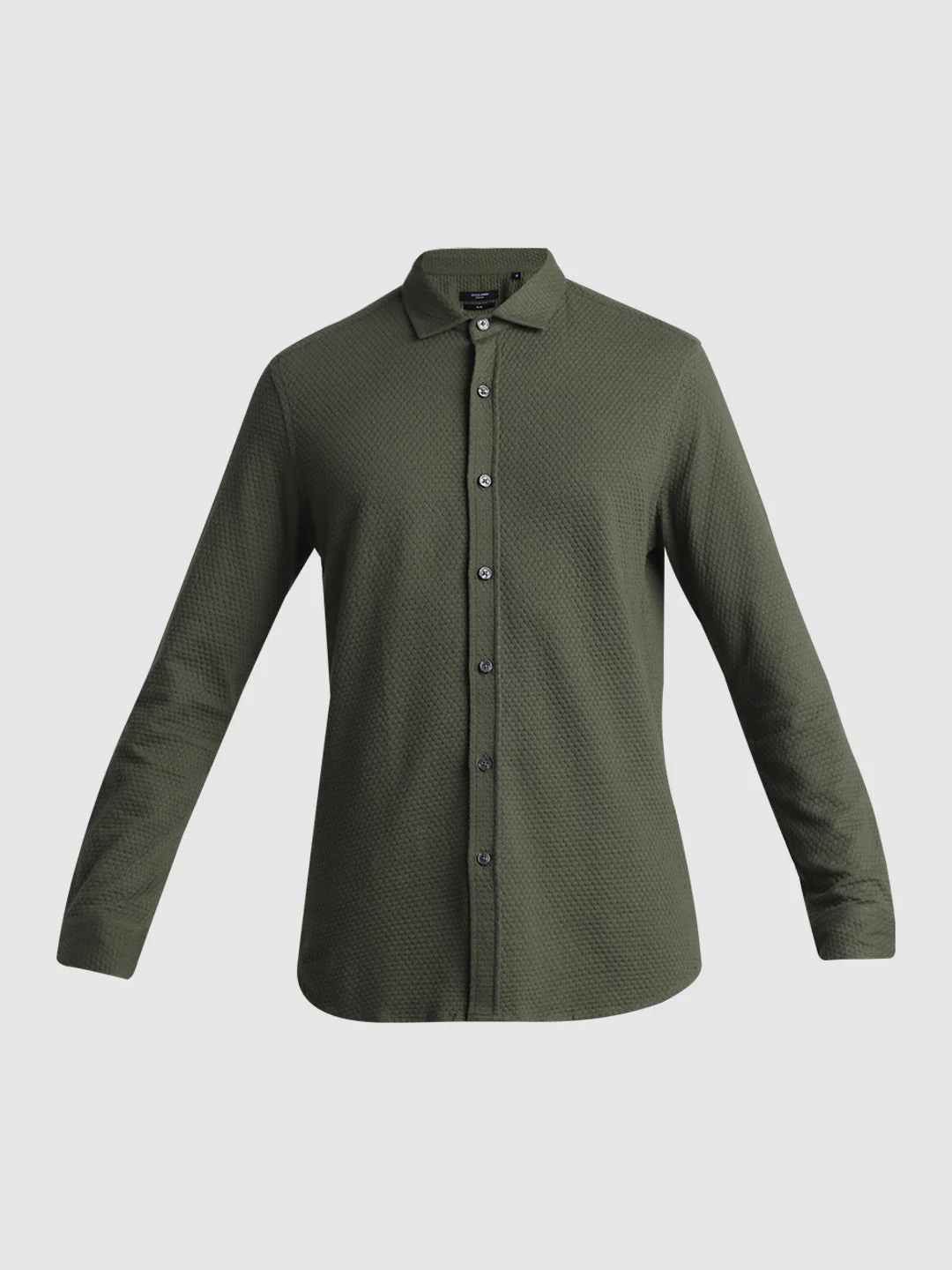 Olive Dobby Full Sleeves Shirt - Image 7