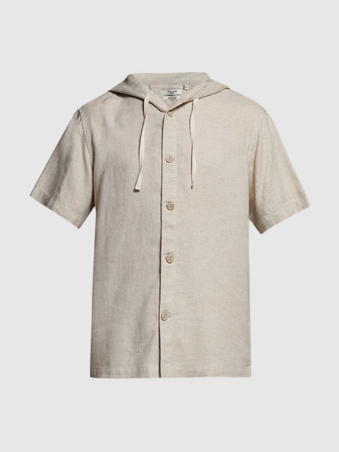 Beige Hooded Co-ord Set Shirt - Image 7