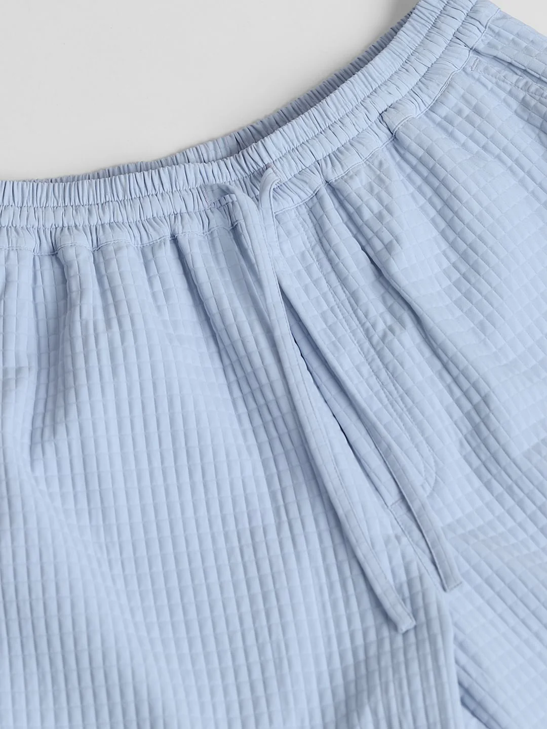 Blue Dobby Co-ord Set Shorts - Image 5