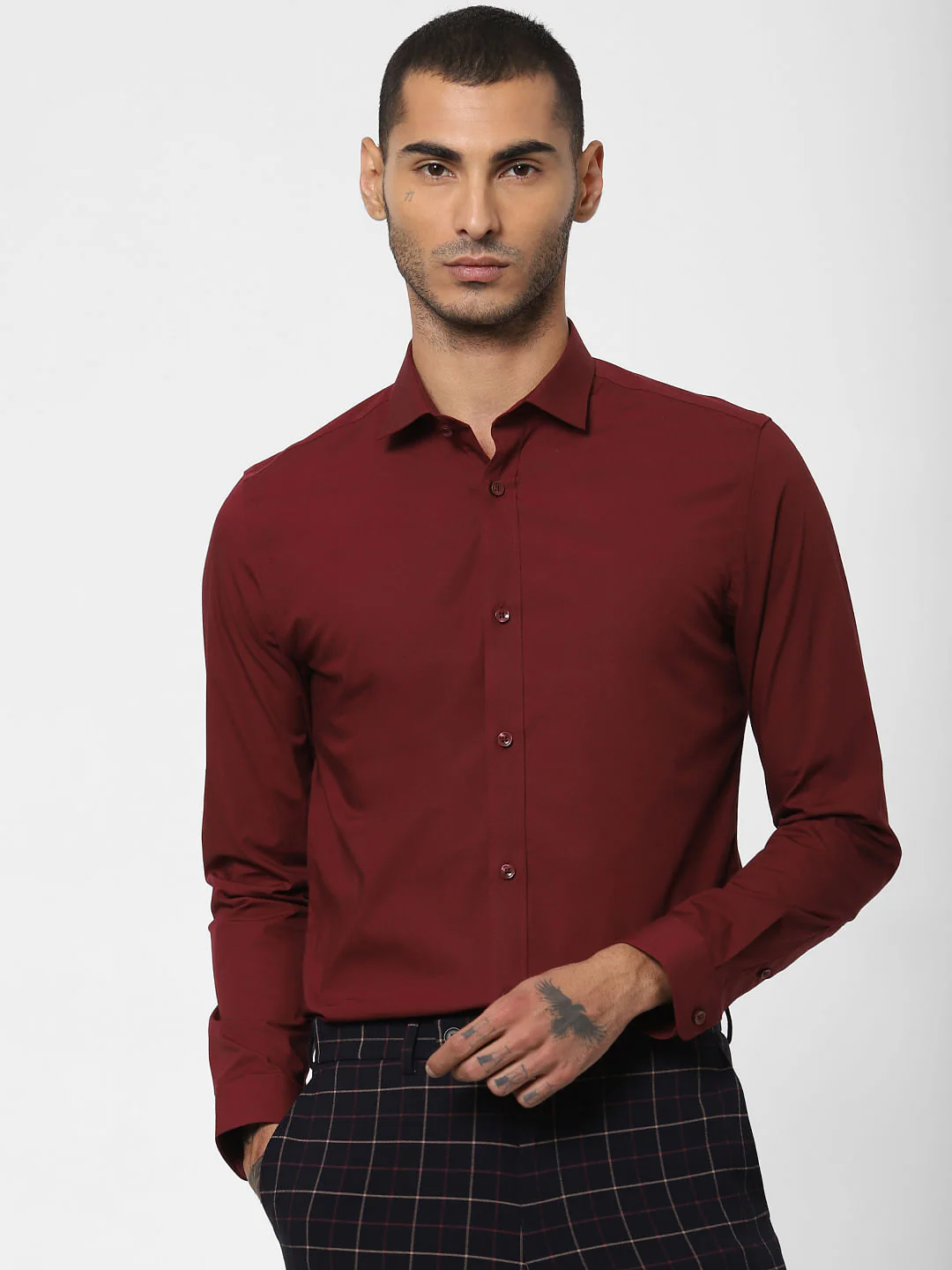 Maroon Full Sleeves Shirt - Image 2