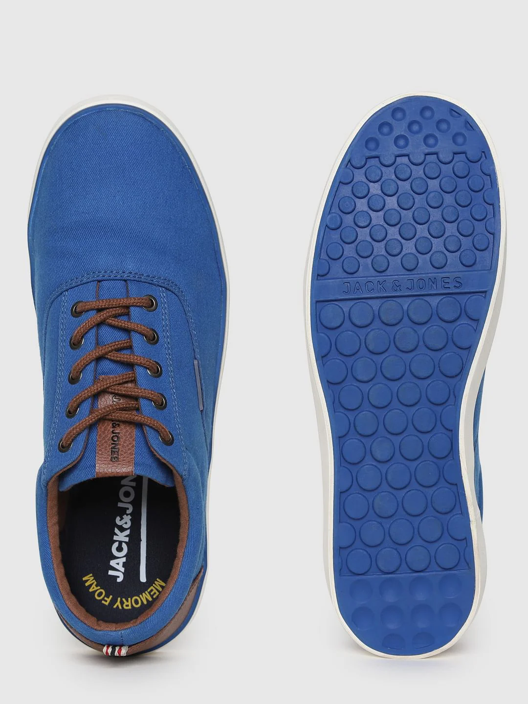 Blue Contrast Lace Sneakers - Image 4
