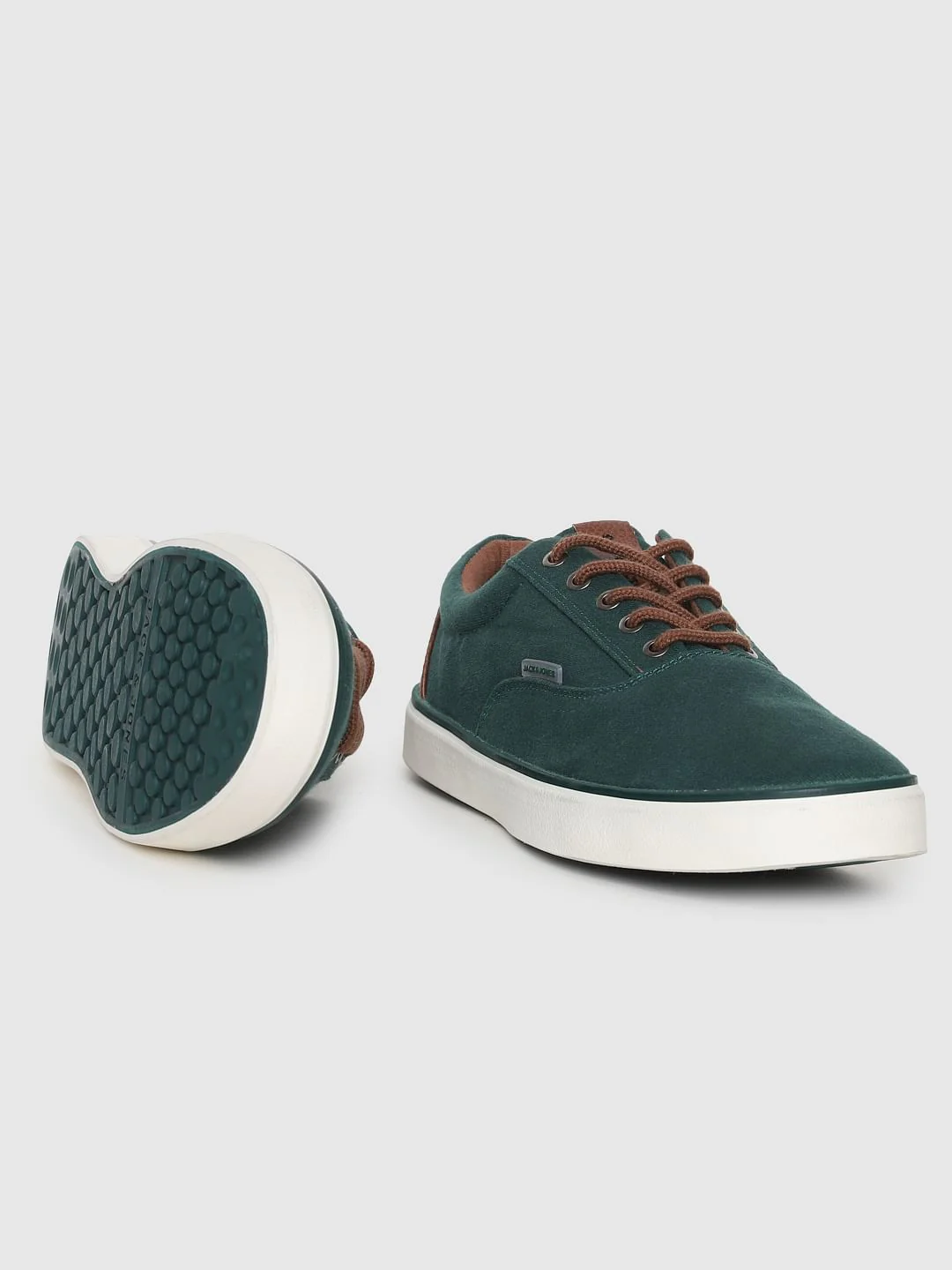 Green Contrast Lace Sneakers
