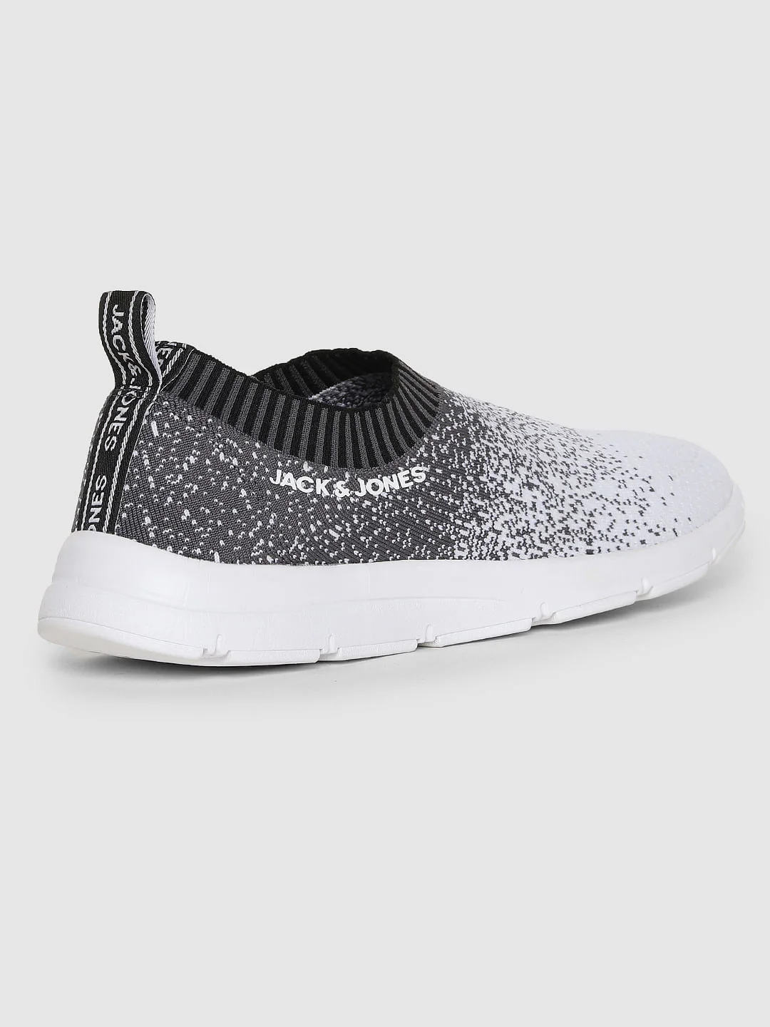 Grey Printed Slip On Sneakers - Image 3