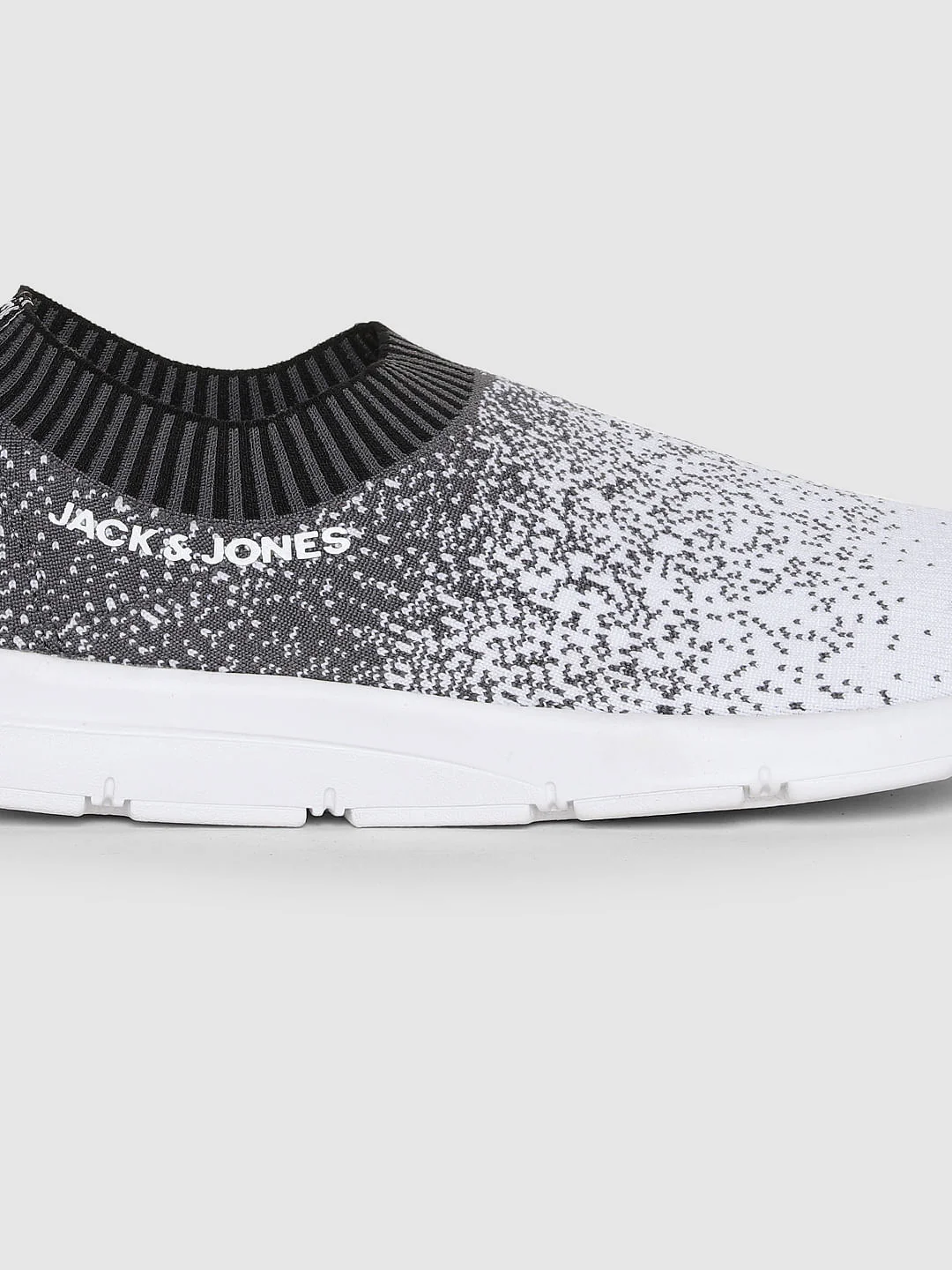 Grey Printed Slip On Sneakers - Image 5