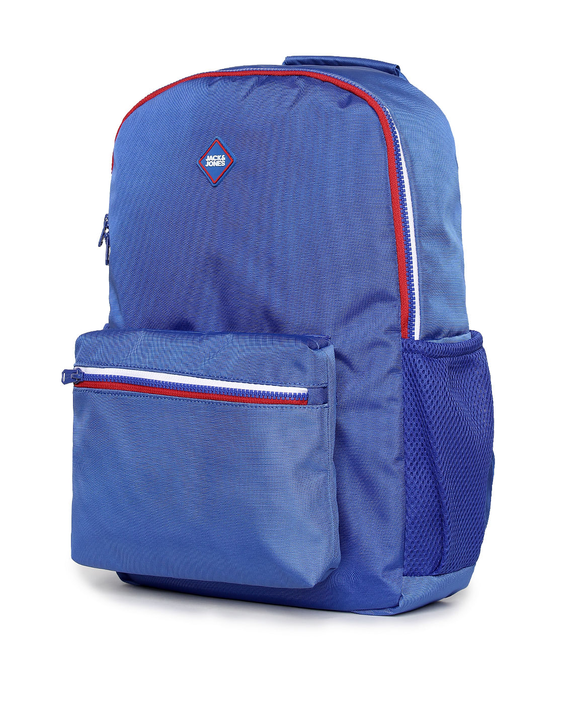 Blue Contrast Zipper Backpack - Image 4