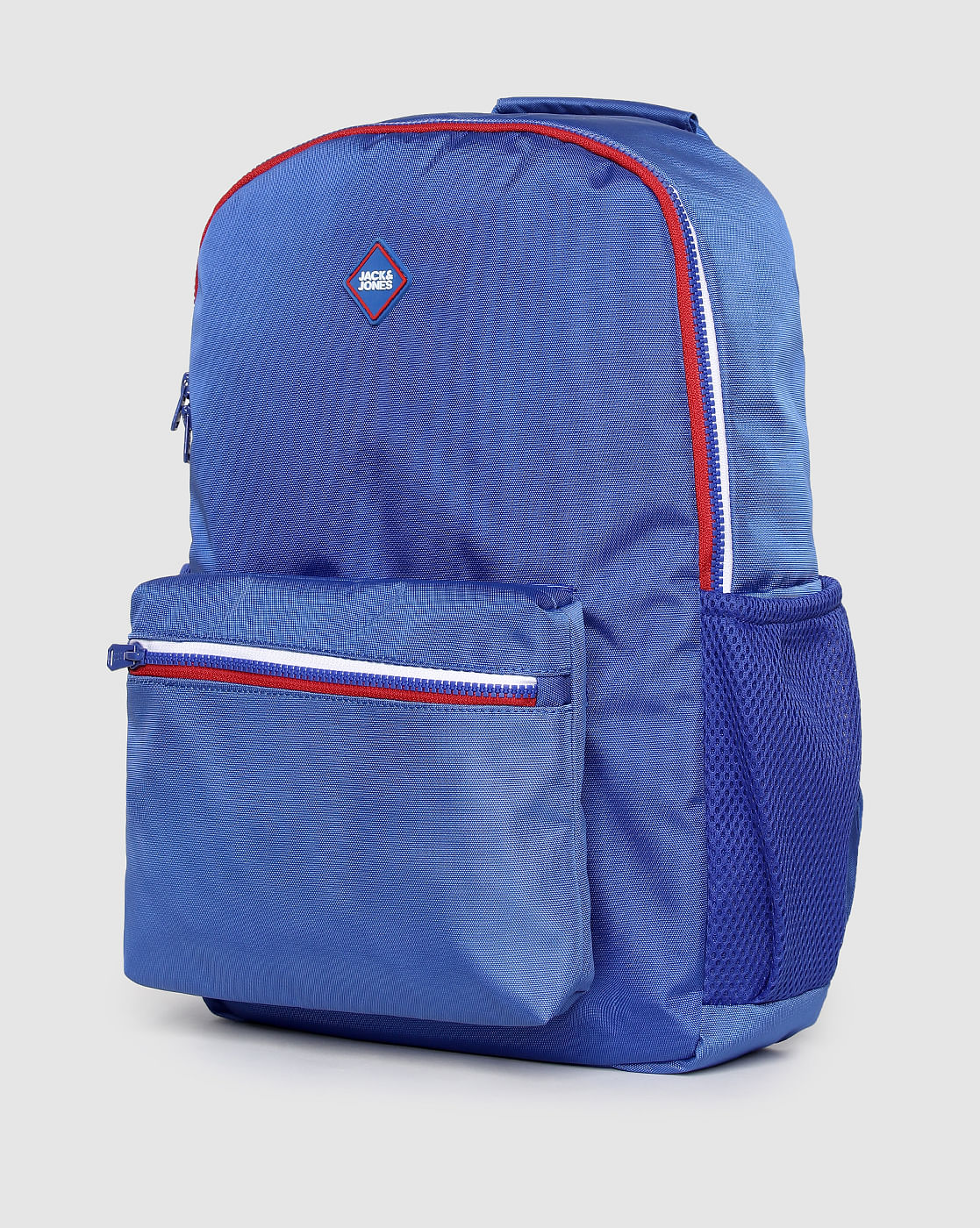 Blue Contrast Zipper Backpack - Image 5