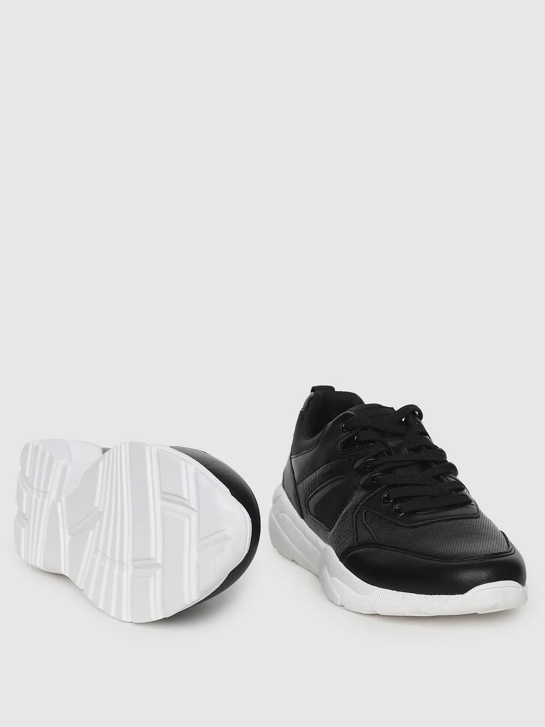 Black PU Sneakers - Image 2