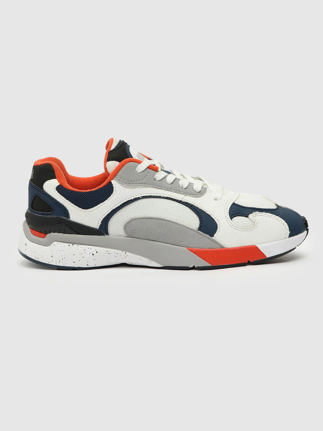 Blue Colourblocked PU Sneakers - Image 2