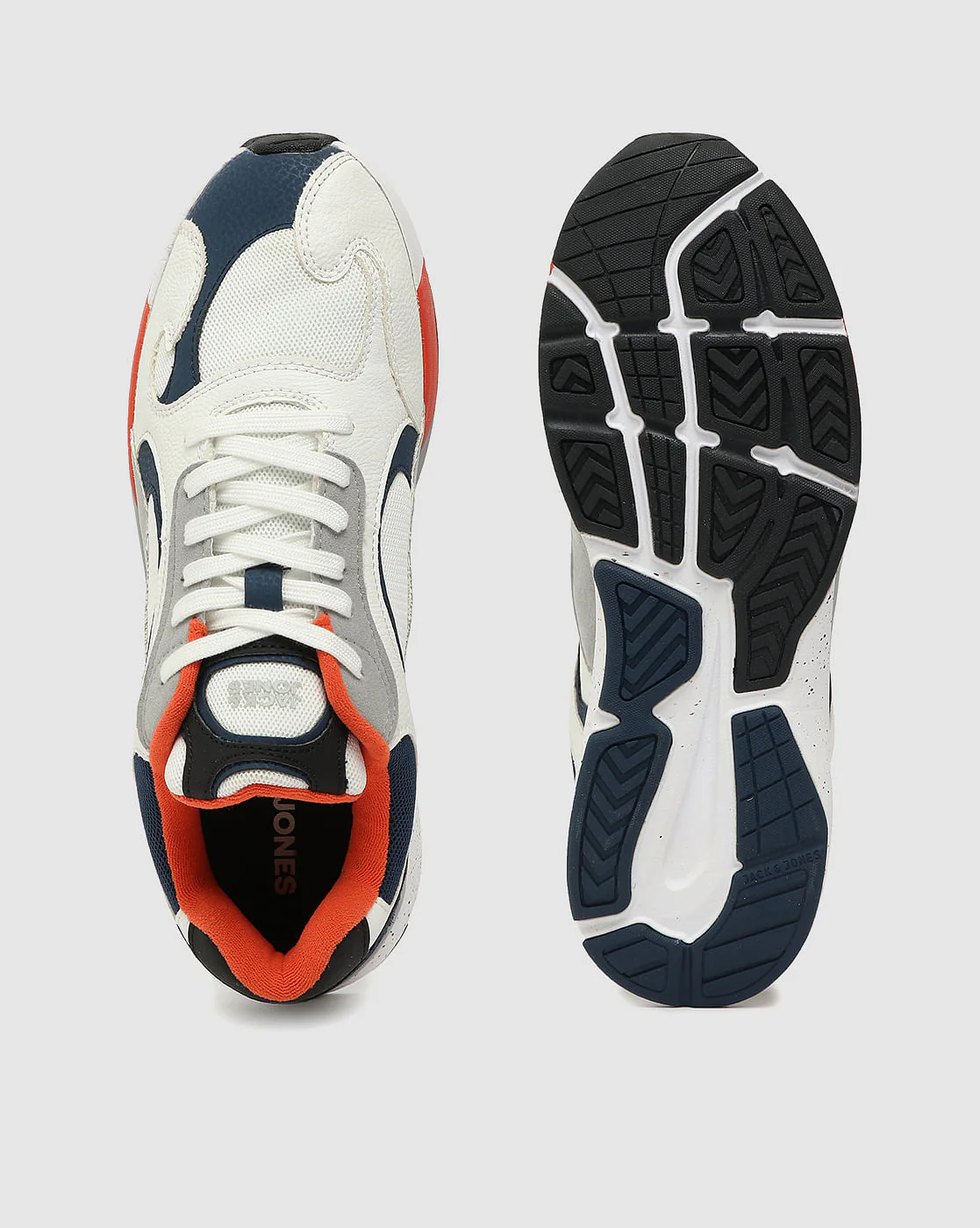 Blue Colourblocked PU Sneakers - Image 4