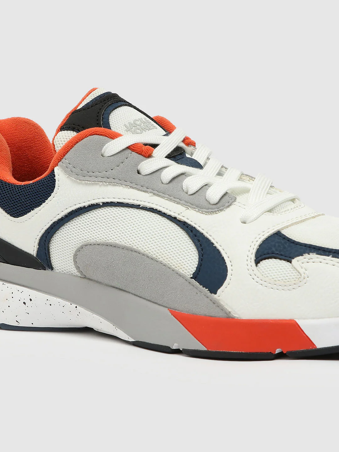 Blue Colourblocked PU Sneakers - Image 5