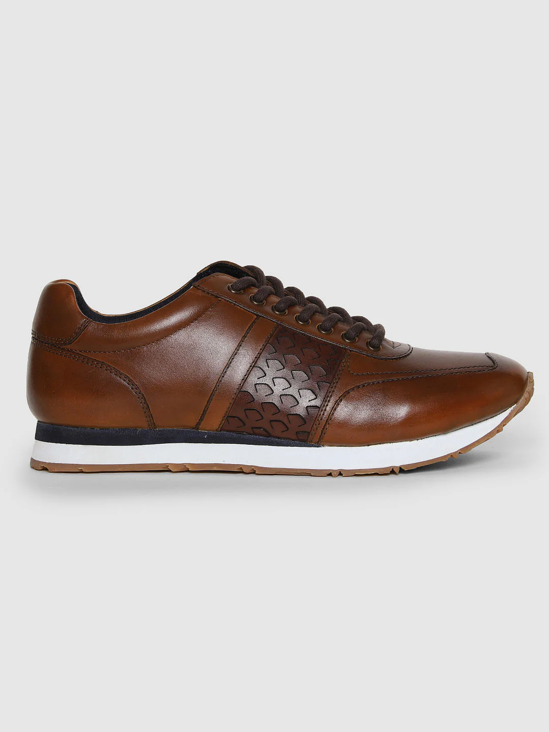 Brown Leather Sneakers - Image 2