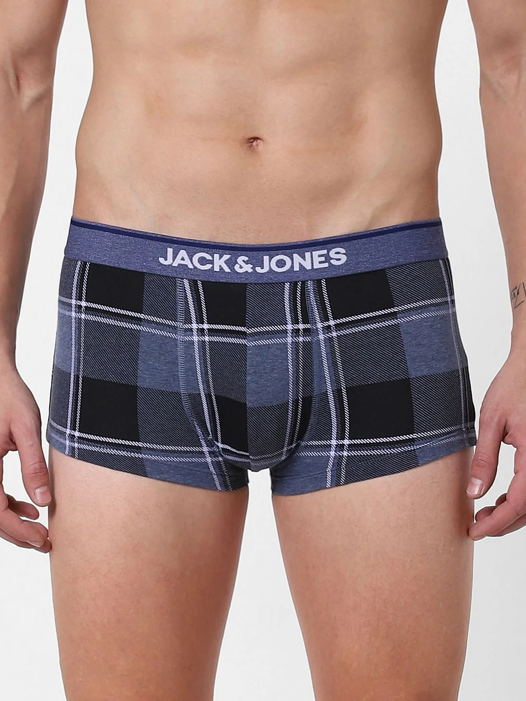 Blue Check Brazilian Trunks