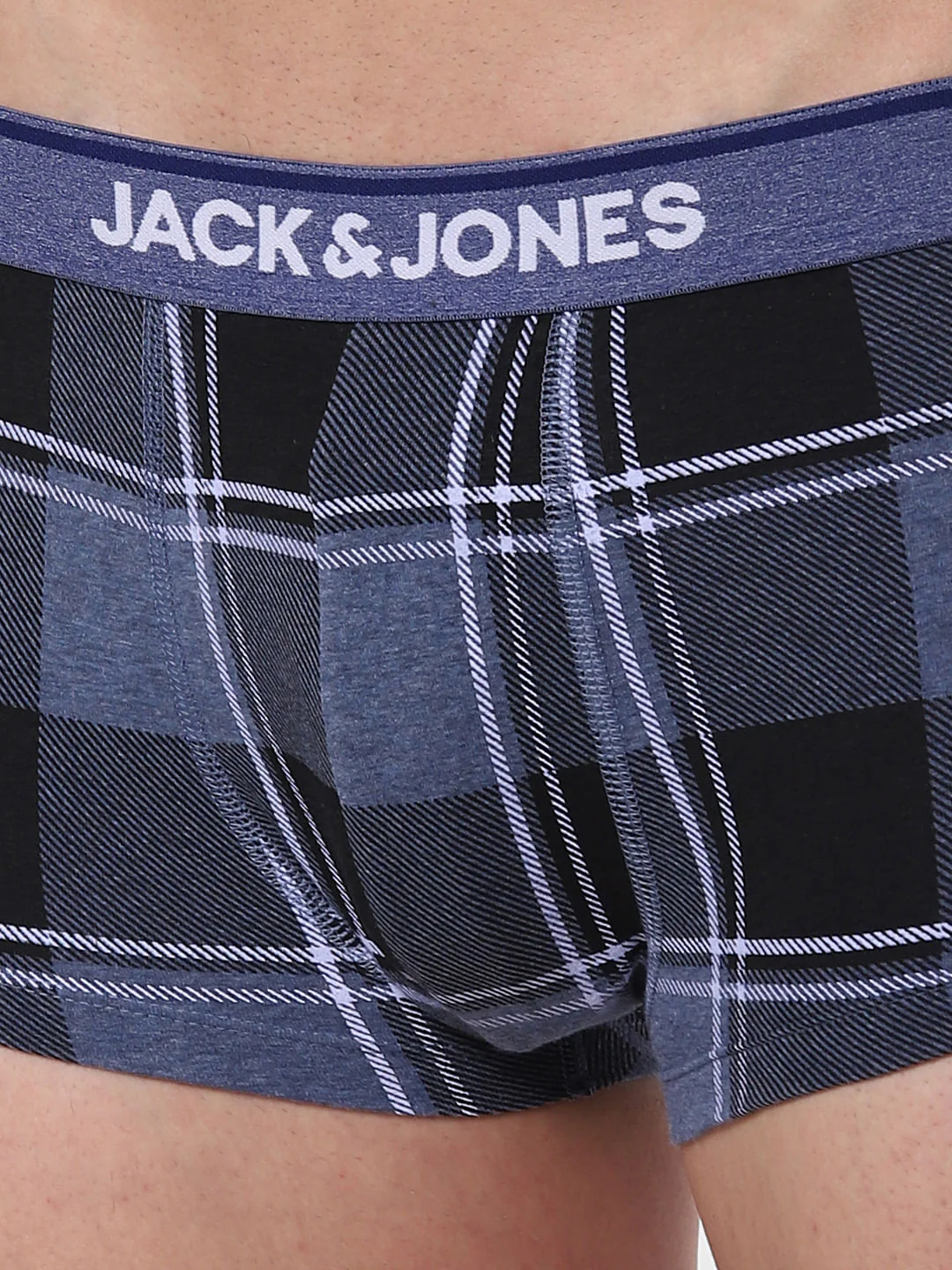 Blue Check Brazilian Trunks - Image 4