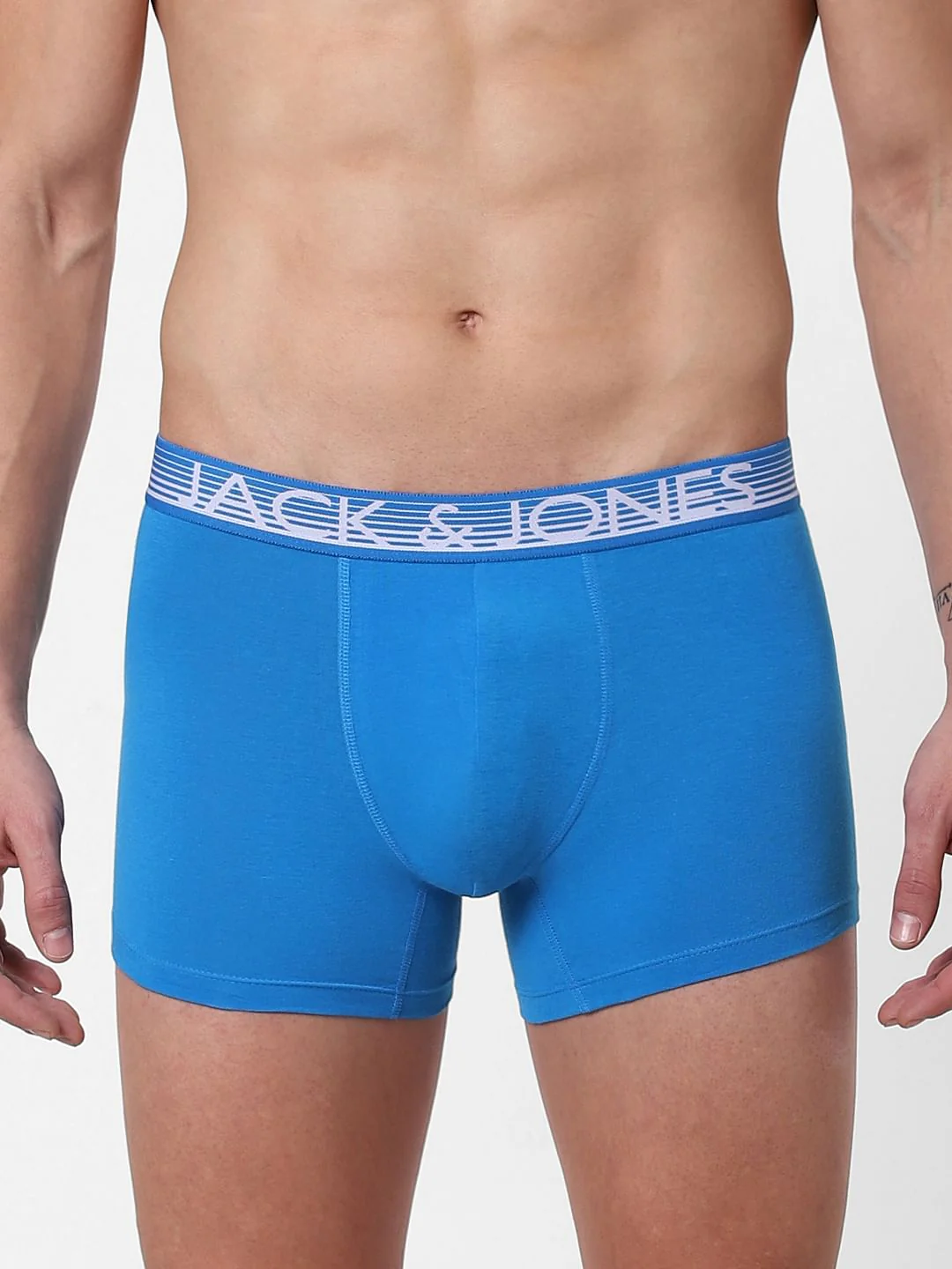 Blue Logo Print Trunks