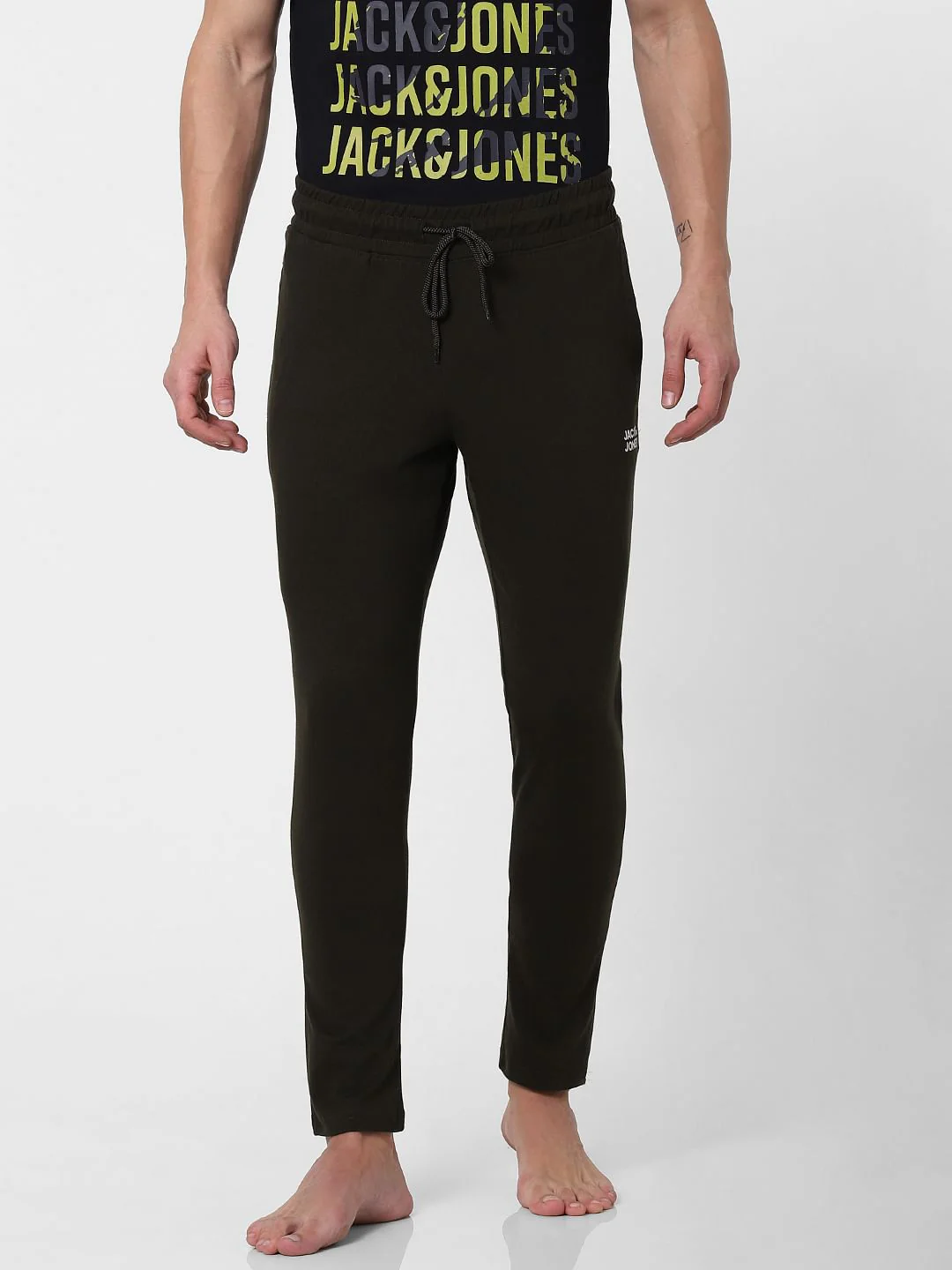 Dark Green Drawstring Trackpants - Image 2