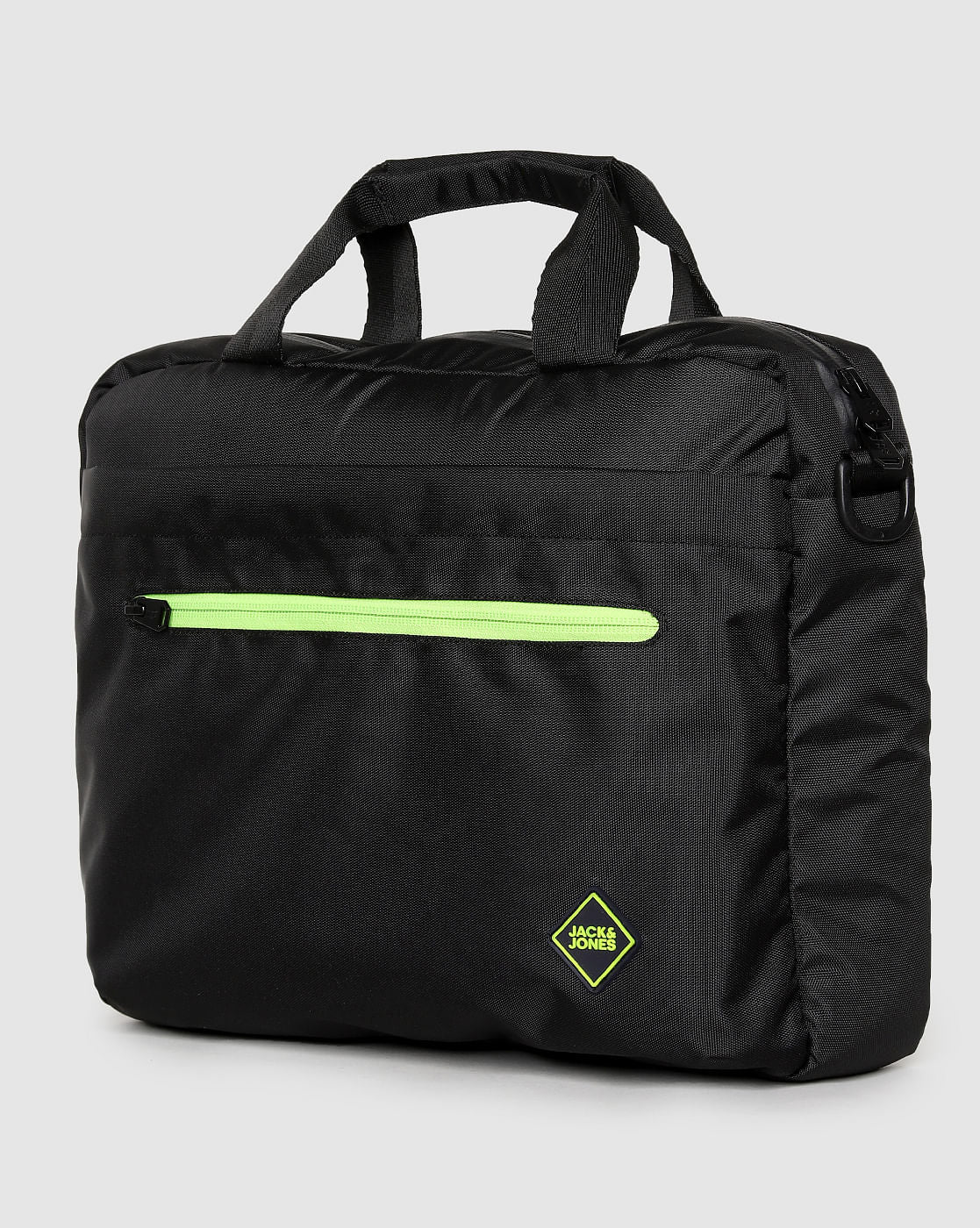Black Logo Print Laptop Bag - Image 3
