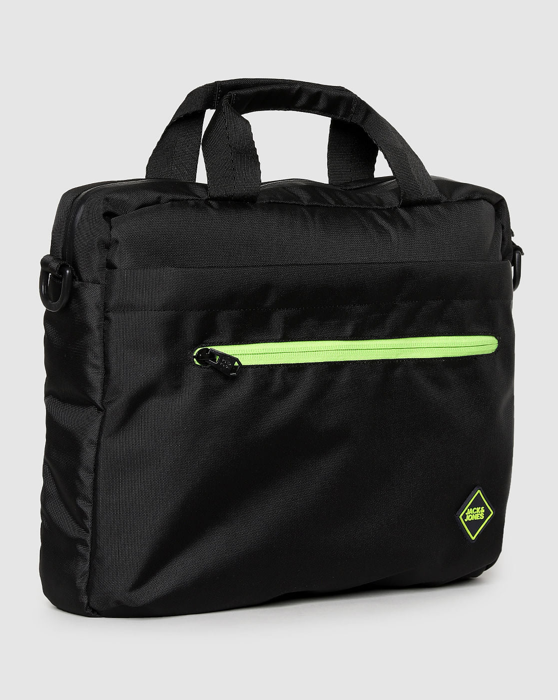 Black Logo Print Laptop Bag - Image 5