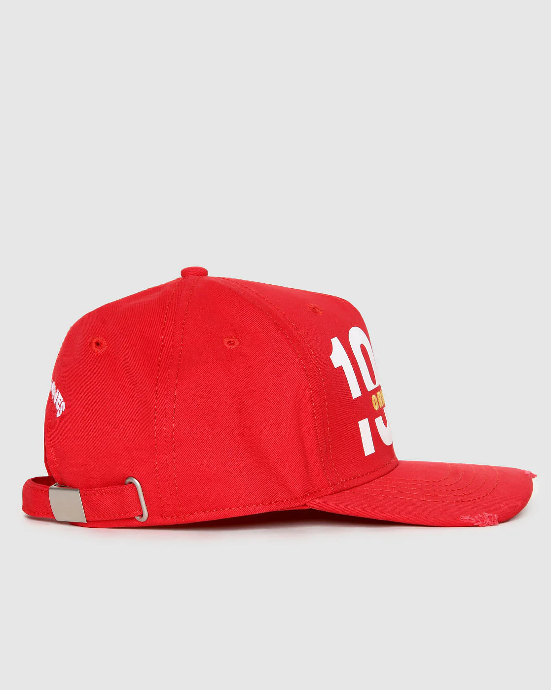 Red Logo Print Baseball Cap - Image 3
