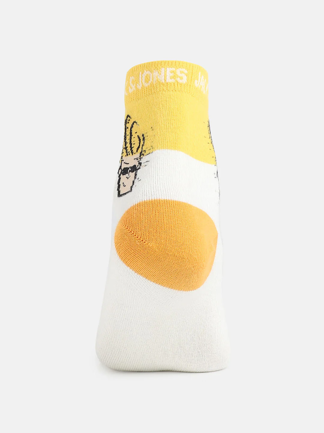 X Johnny Bravo White Colourblocked Mid Calf Length Socks - Image 3
