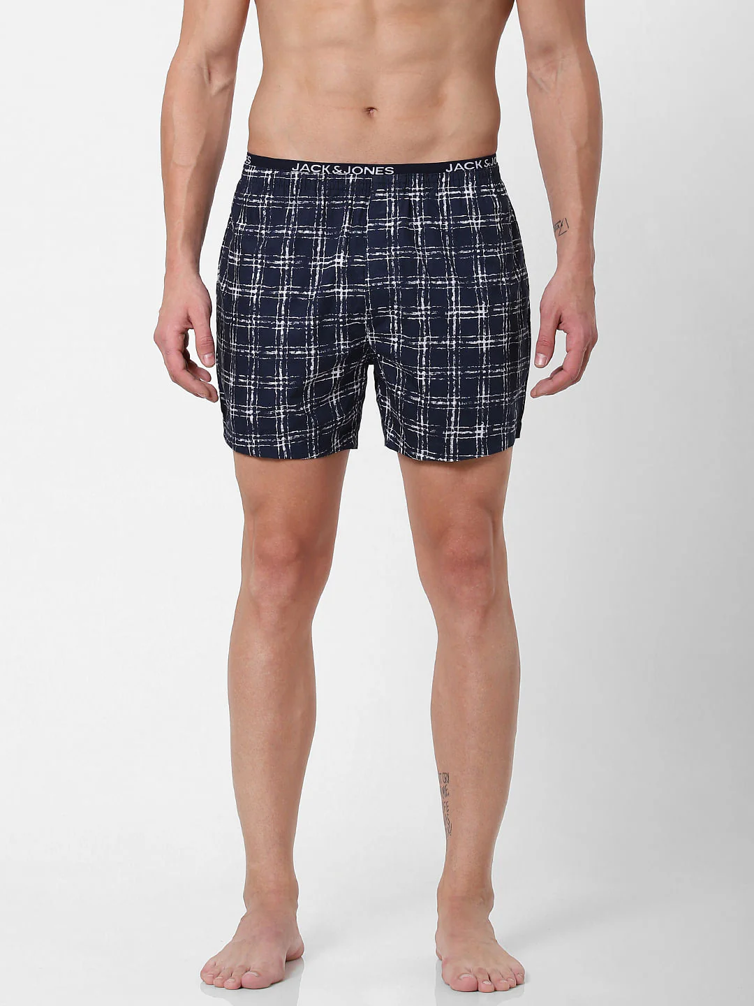 Blue Check Boxers
